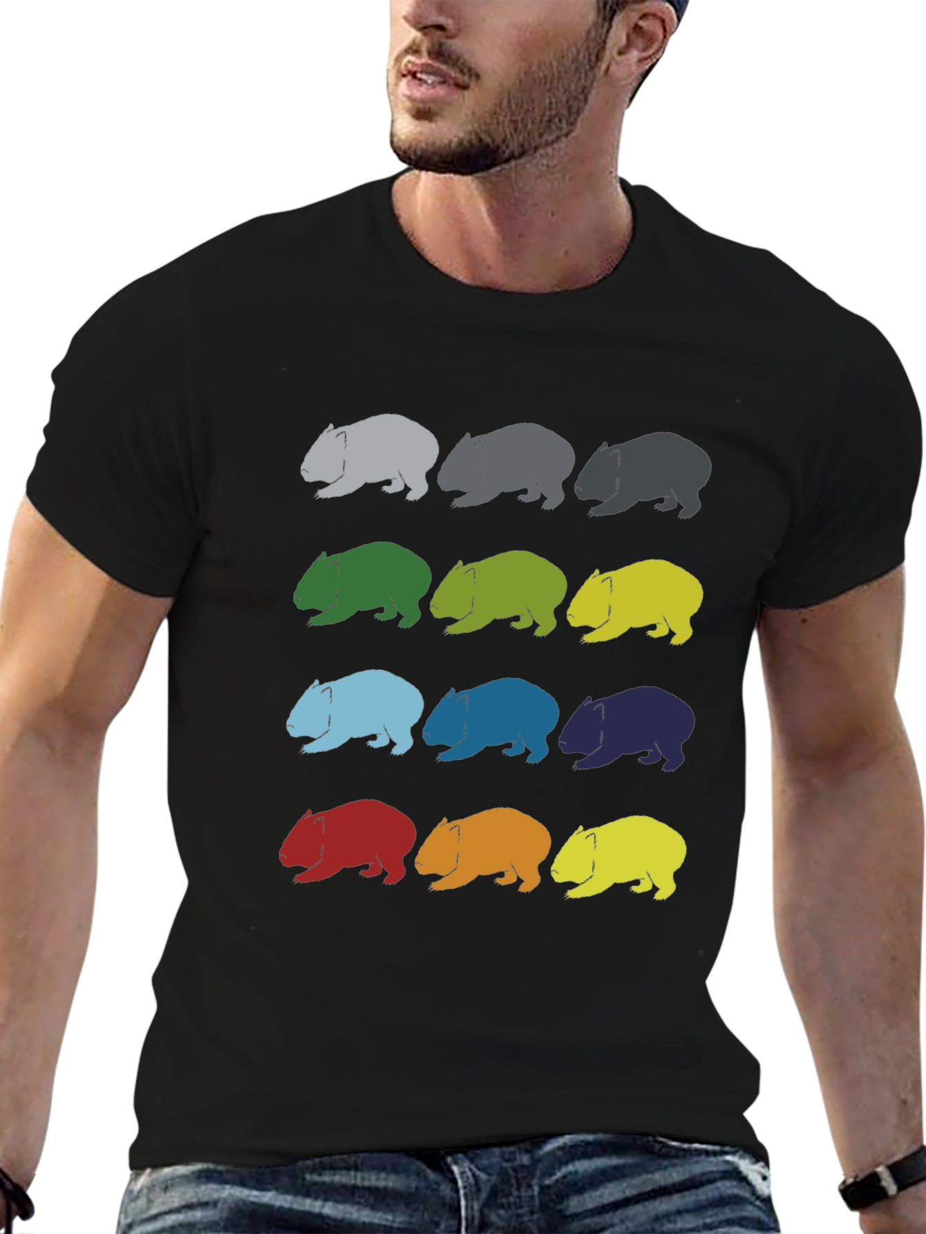Wombat Pattern T-Shirt - Soft Cotton Graphic Tee