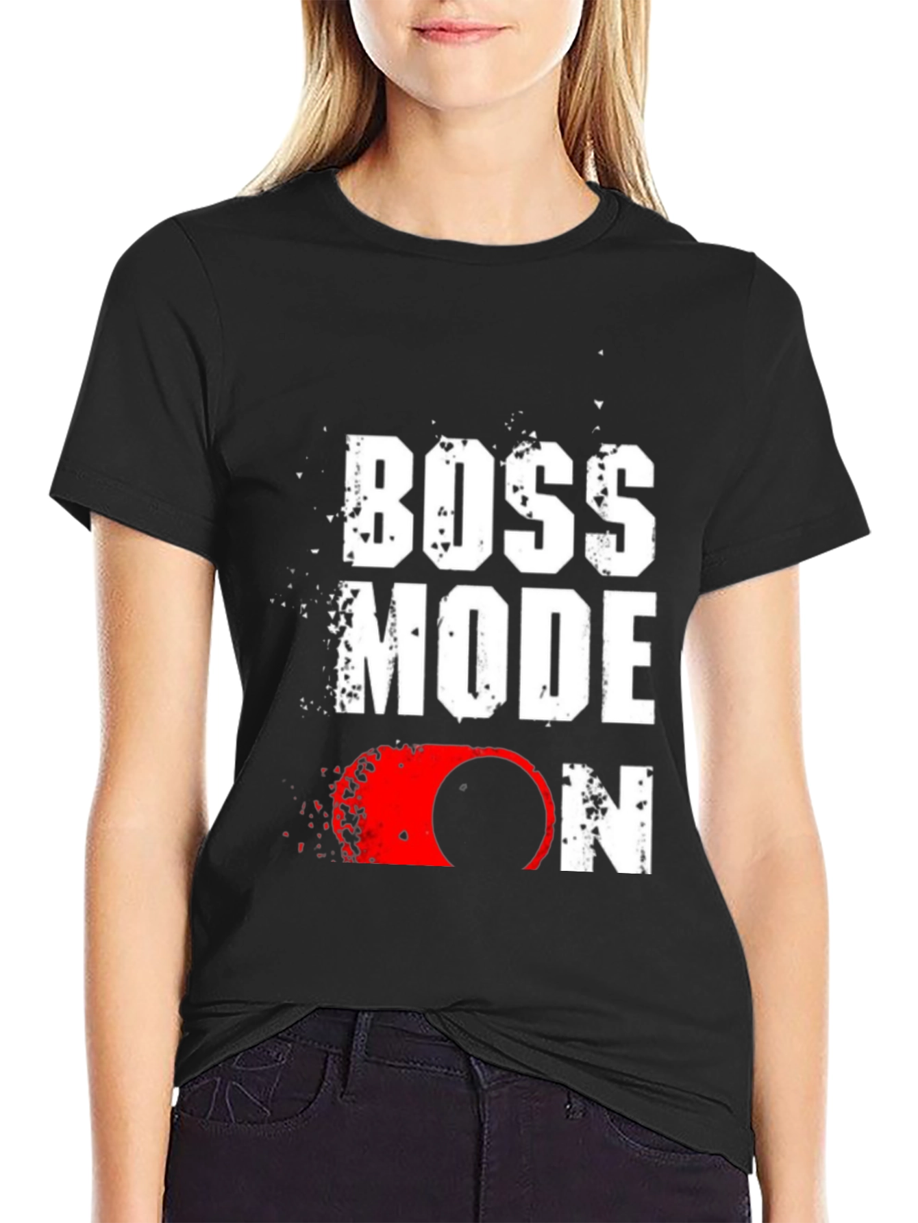 Boss Mode ON Graphic Tee - Black T-Shirt