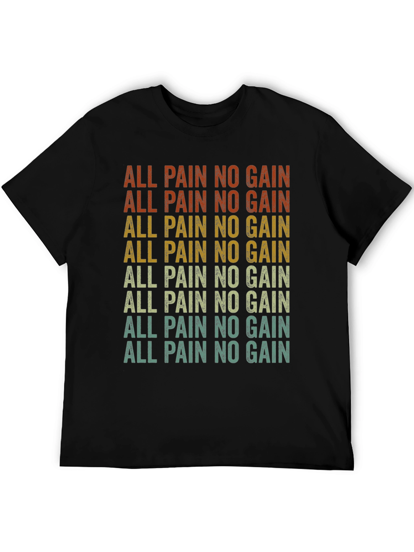 All Pain No Gain Retro Graphic Tee