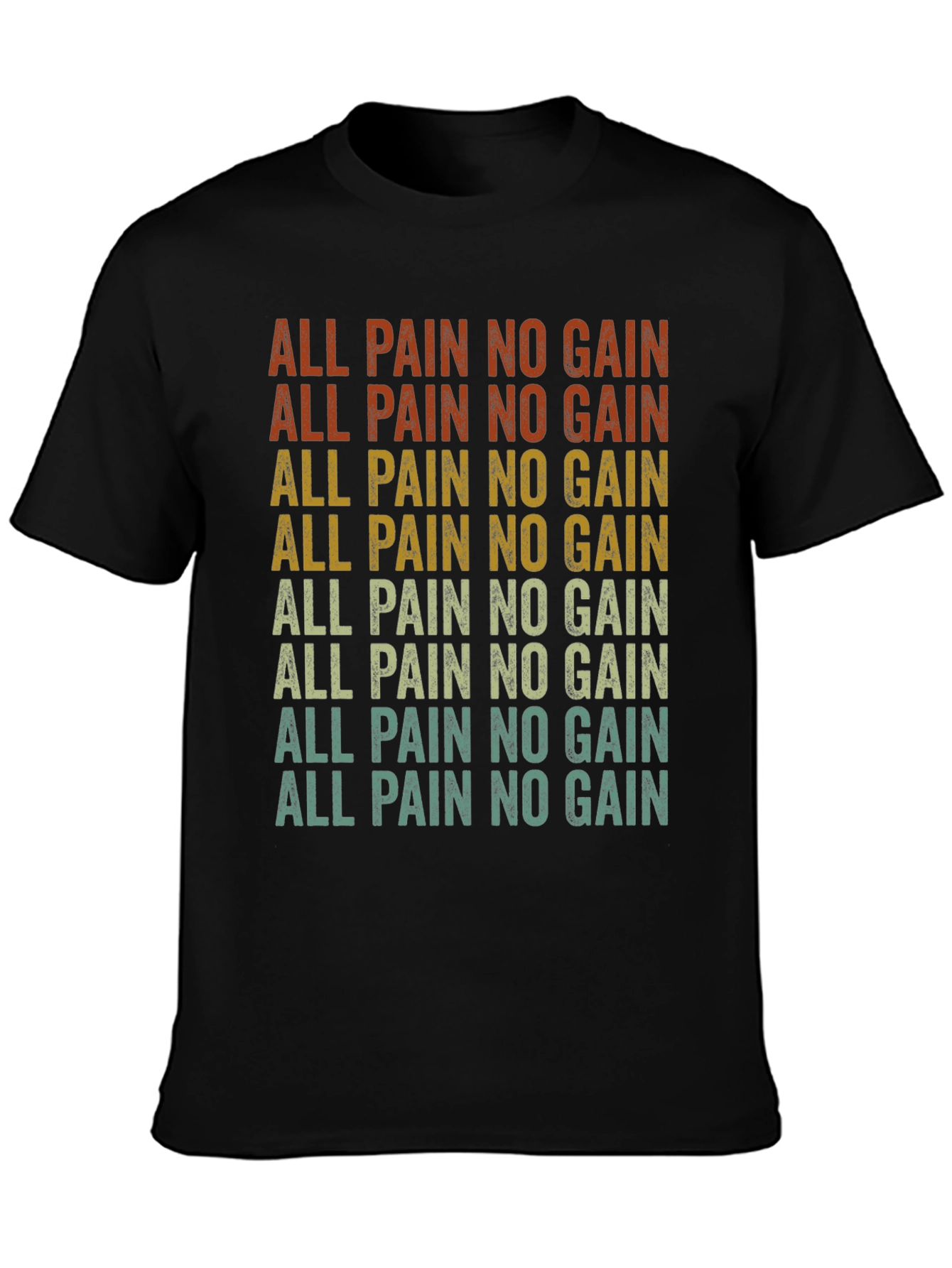 All Pain No Gain Retro Graphic Tee