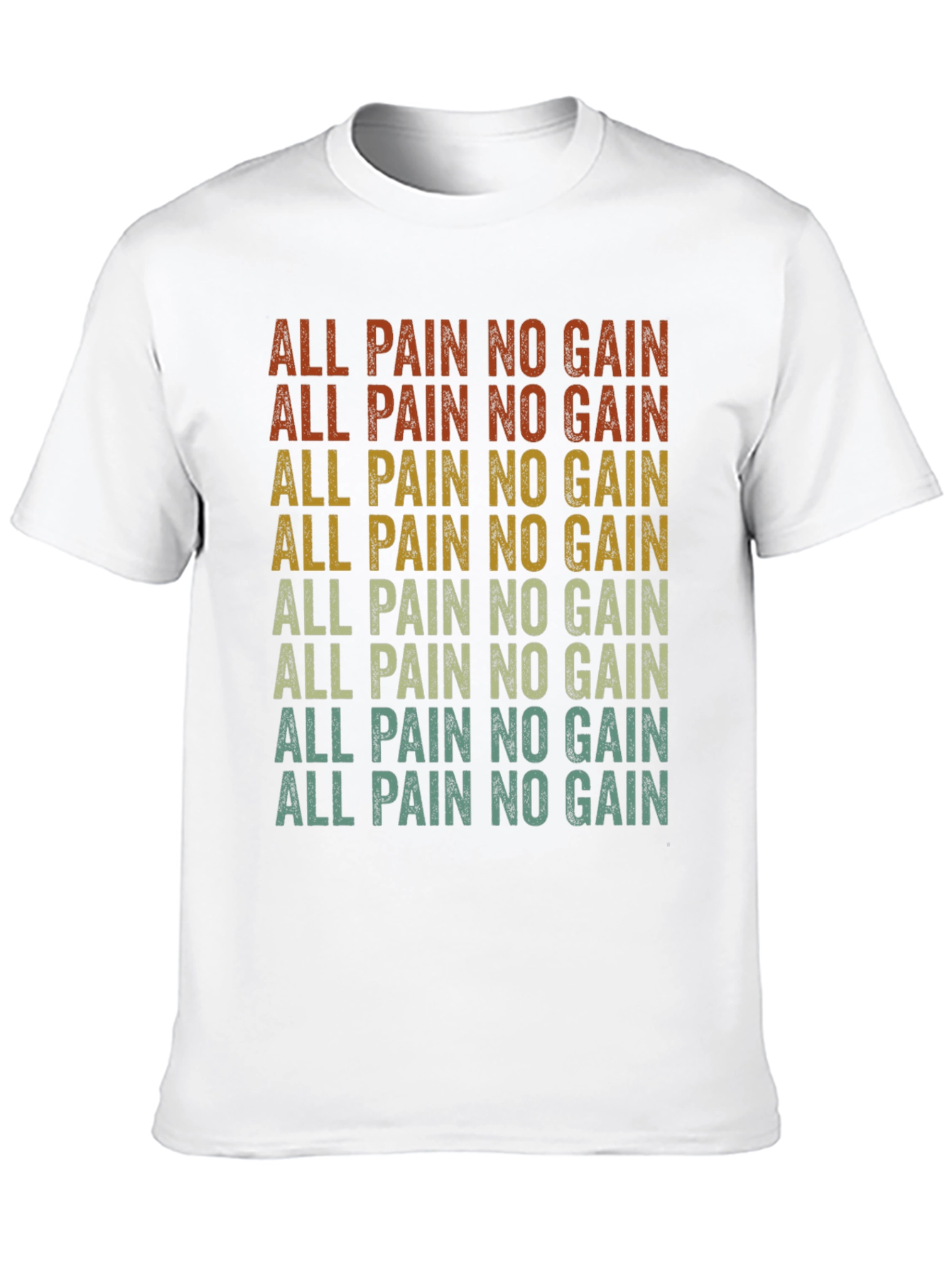 All Pain No Gain Retro Graphic Tee