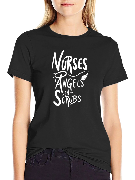 Nurses Angels in Scrubs Graphic T-Shirt
