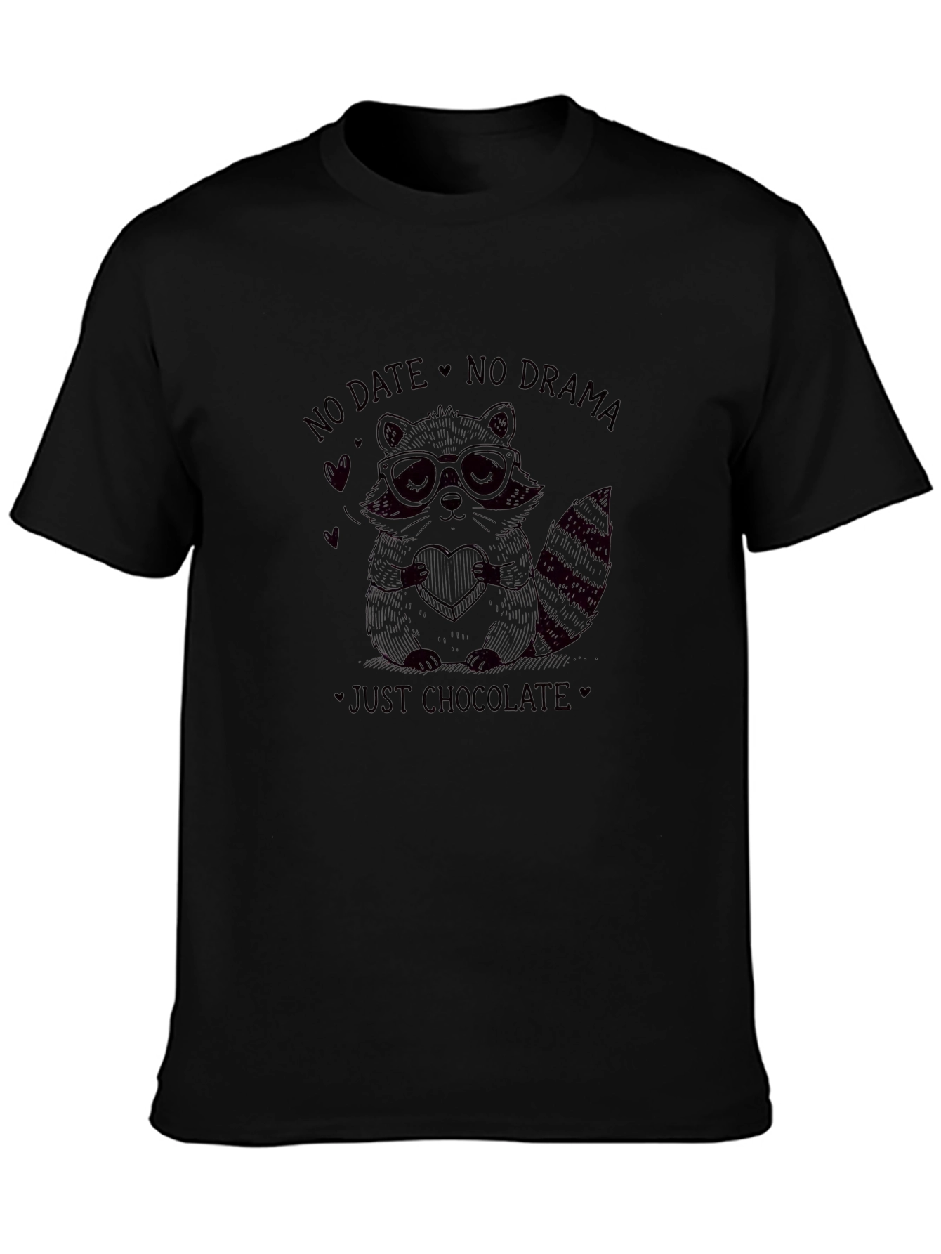 Funny Valentines Day Raccoon Chocolate T-Shirt