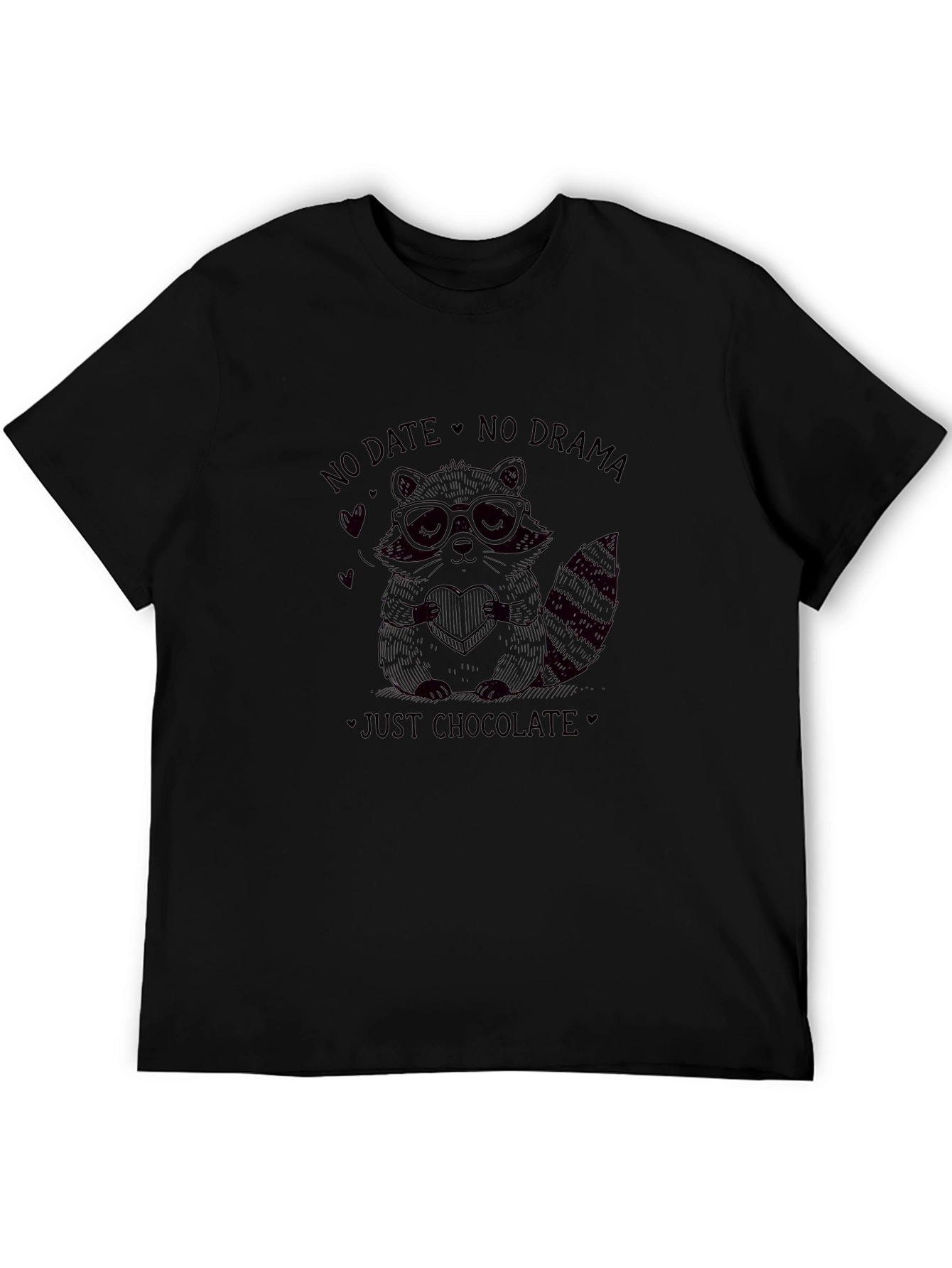 Funny Valentines Day Raccoon Chocolate T-Shirt