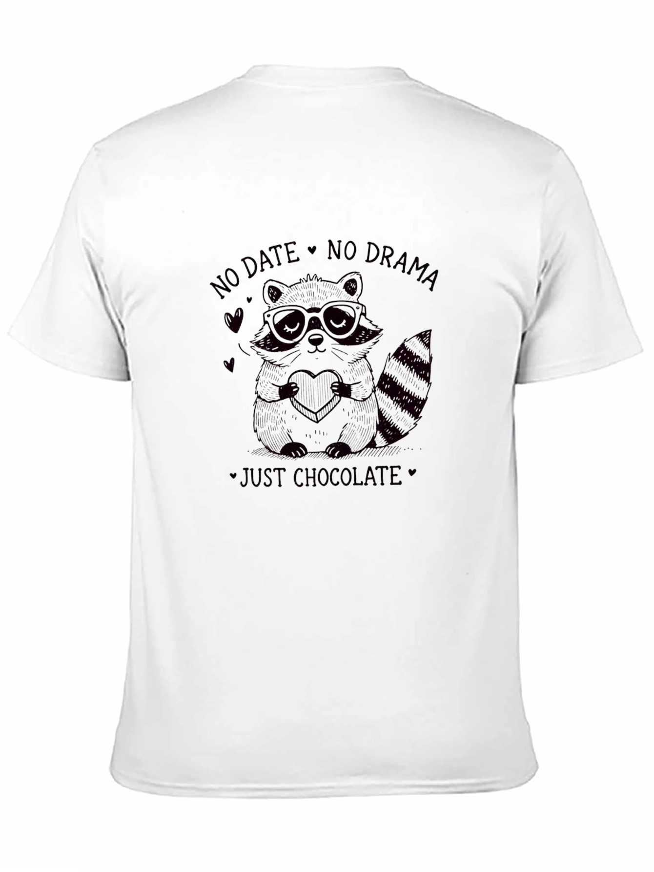 Funny Valentines Day Raccoon Chocolate T-Shirt