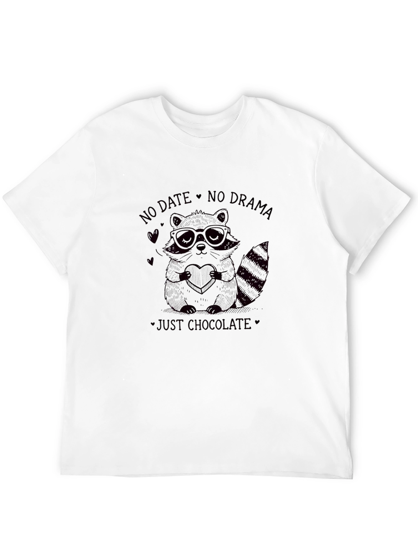 Funny Valentines Day Raccoon Chocolate T-Shirt