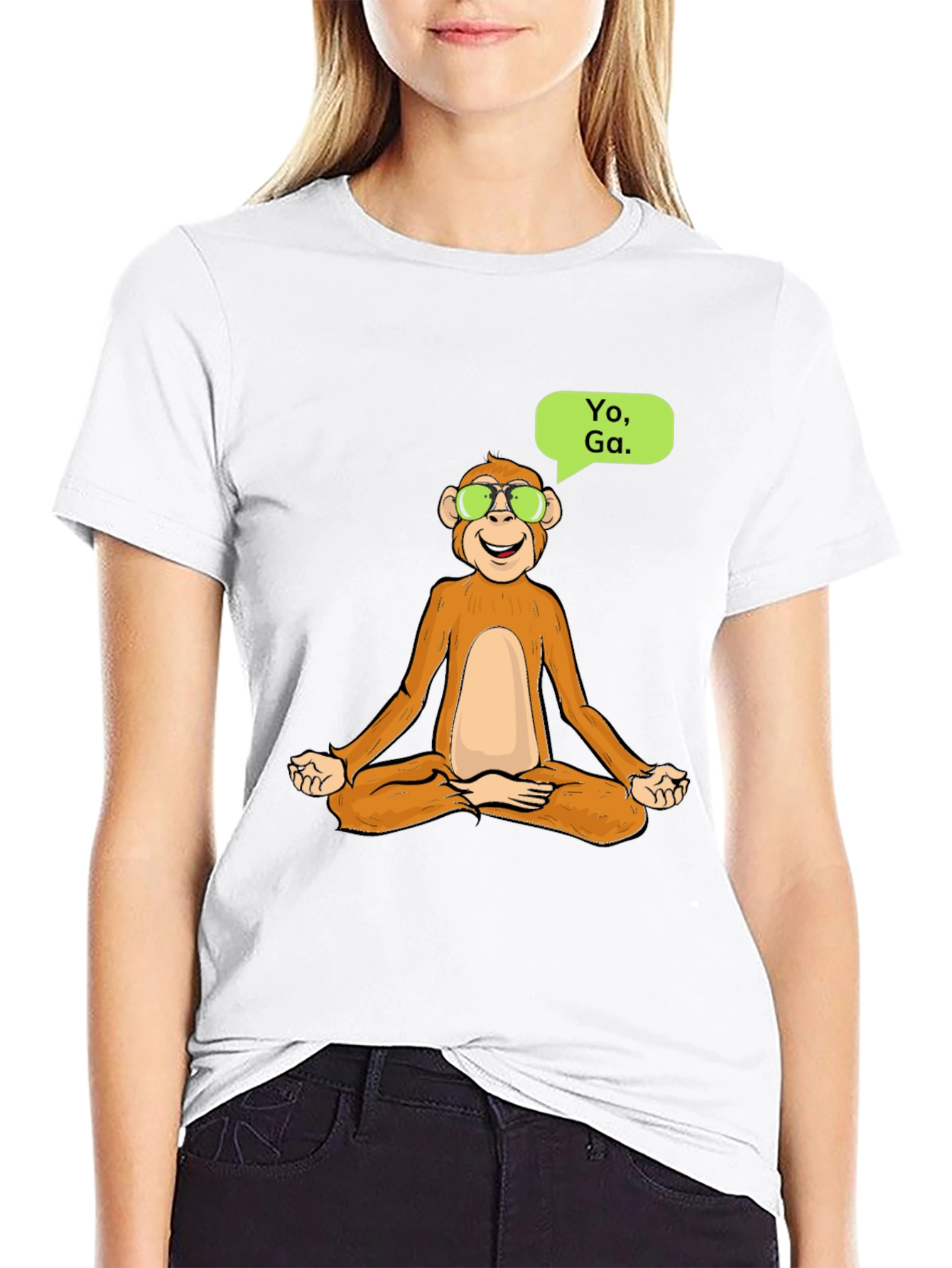 Yoga Monkey T-Shirt - Meditating Ape Cool Design