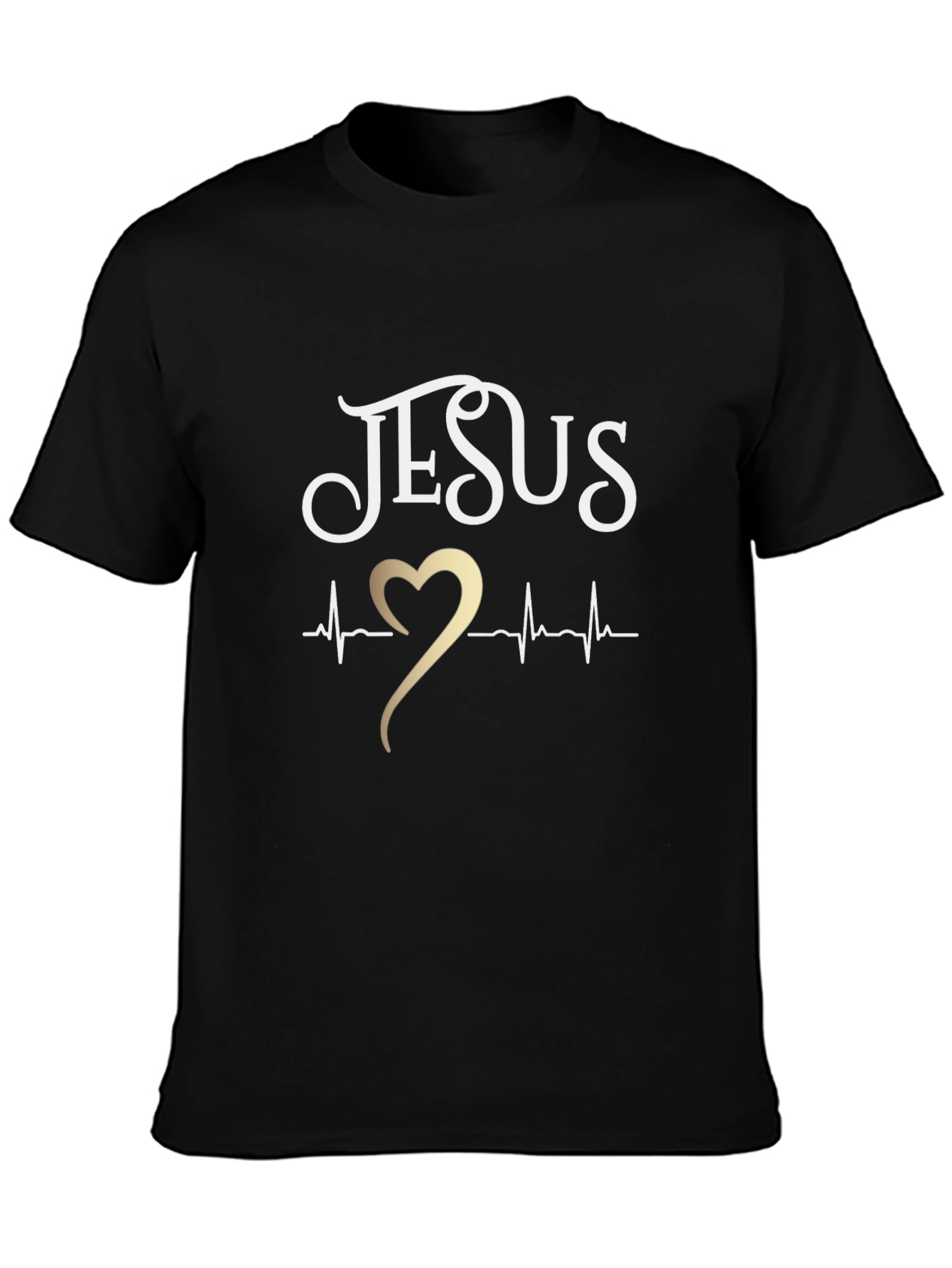 Jesus Heartbeat Graphic Tee - Christian Faith T-Shirt