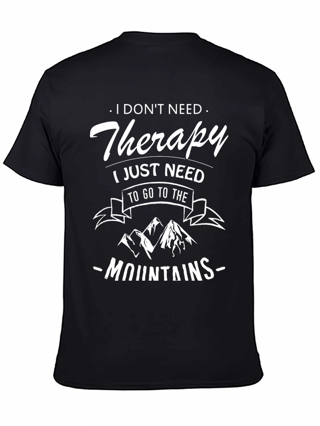 Therapy Mountain Black Graphic Tee