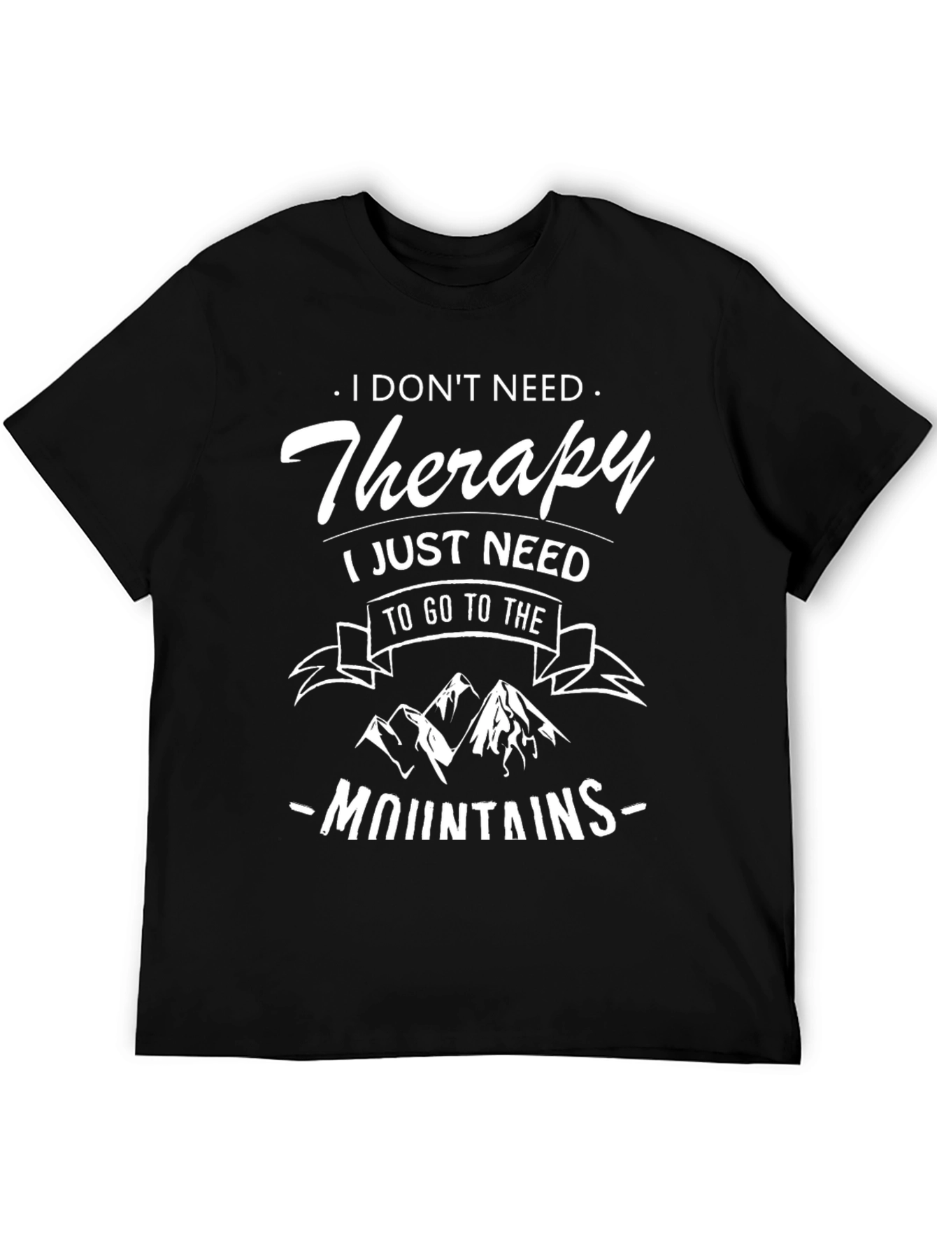 Therapy Mountain Black Graphic Tee