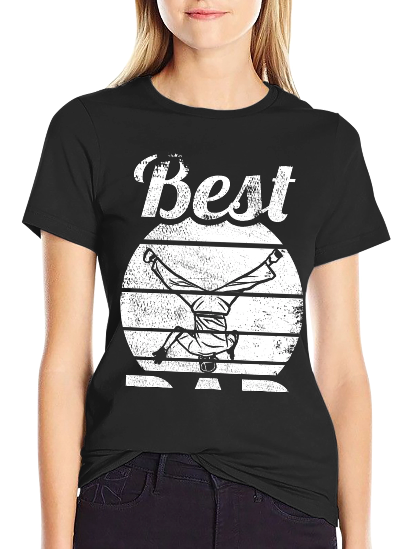 Best Dad T-Shirt Handstand Design
