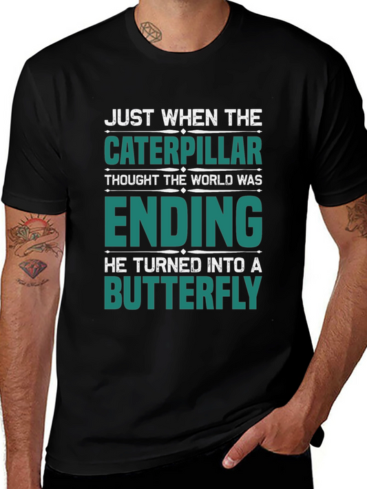 Caterpillar Turns Into Butterfly Graphic T-Shirt