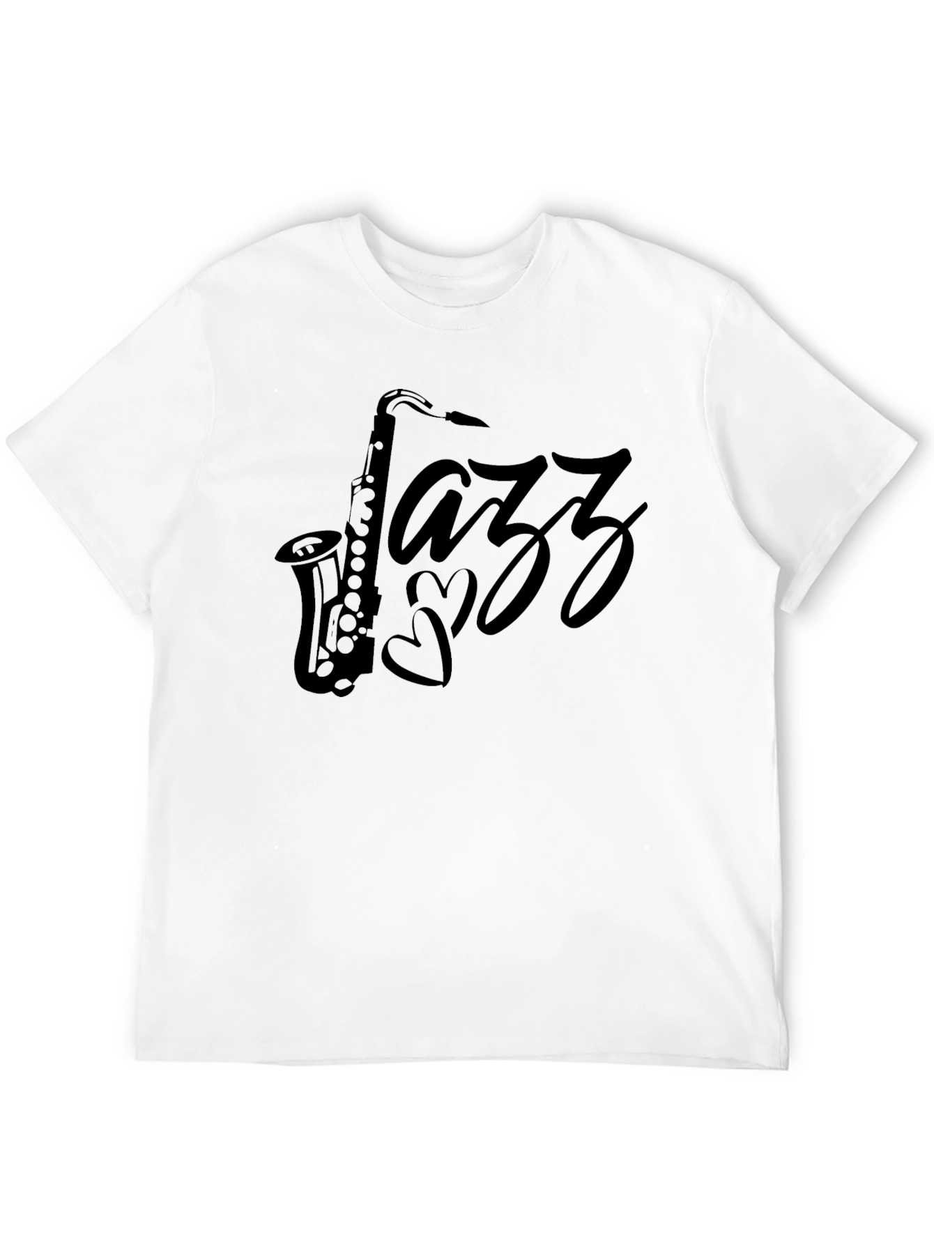 Jazz Music Saxophone T-Shirt - Mens Black Tee