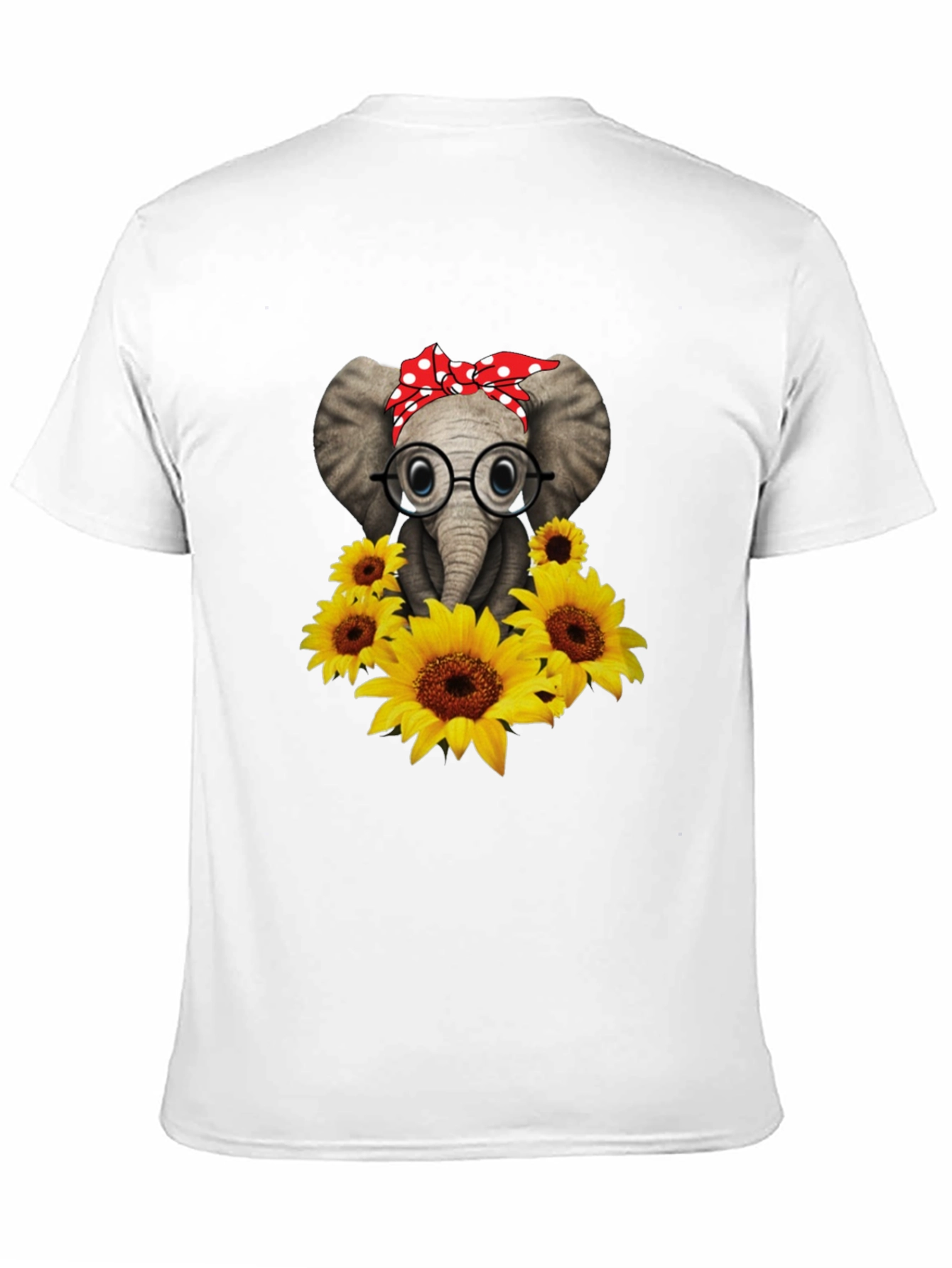 Elephant with Sunflowers Graphic Tee