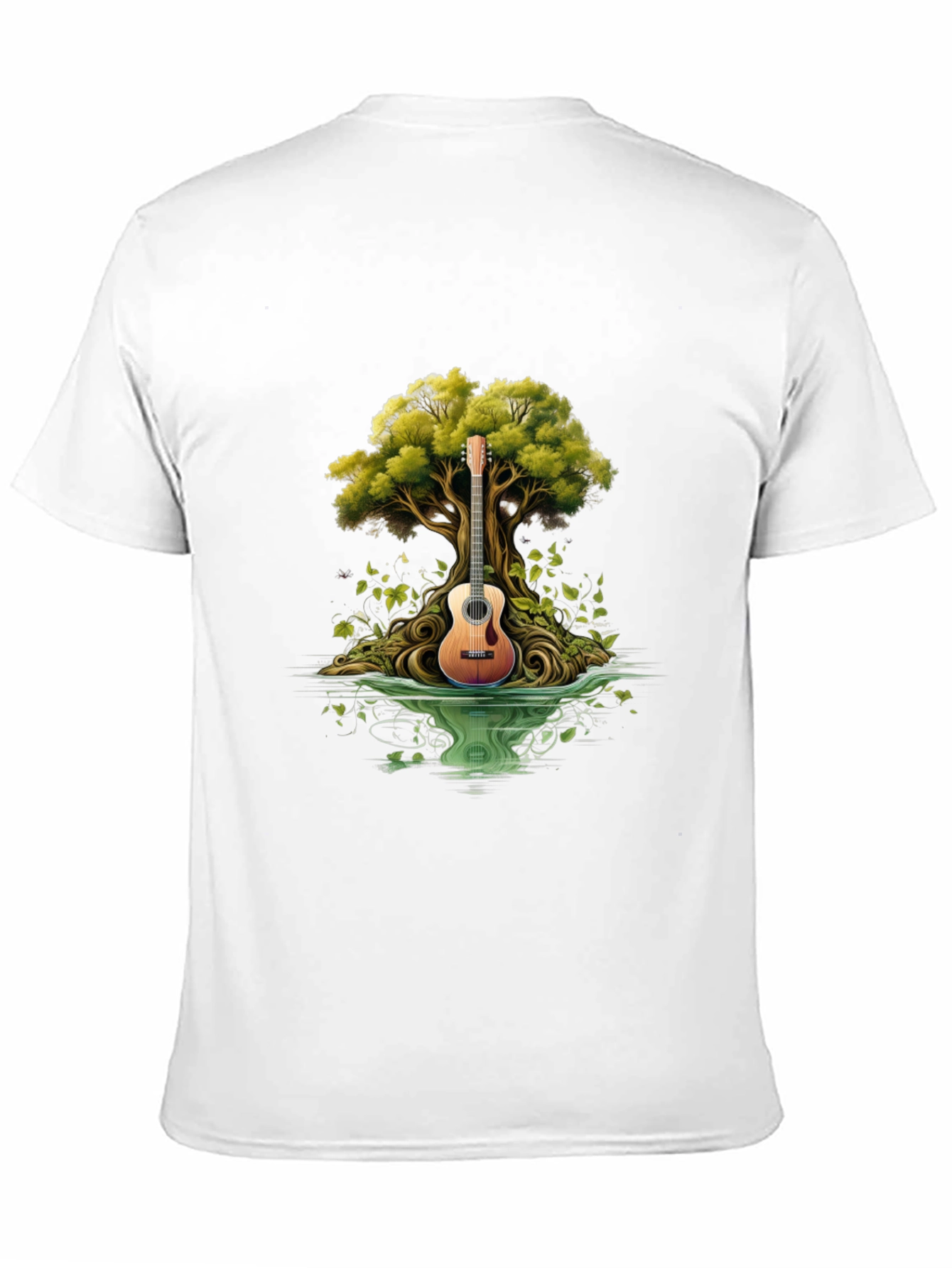 Guitar Tree Black T-Shirt - Music & Nature