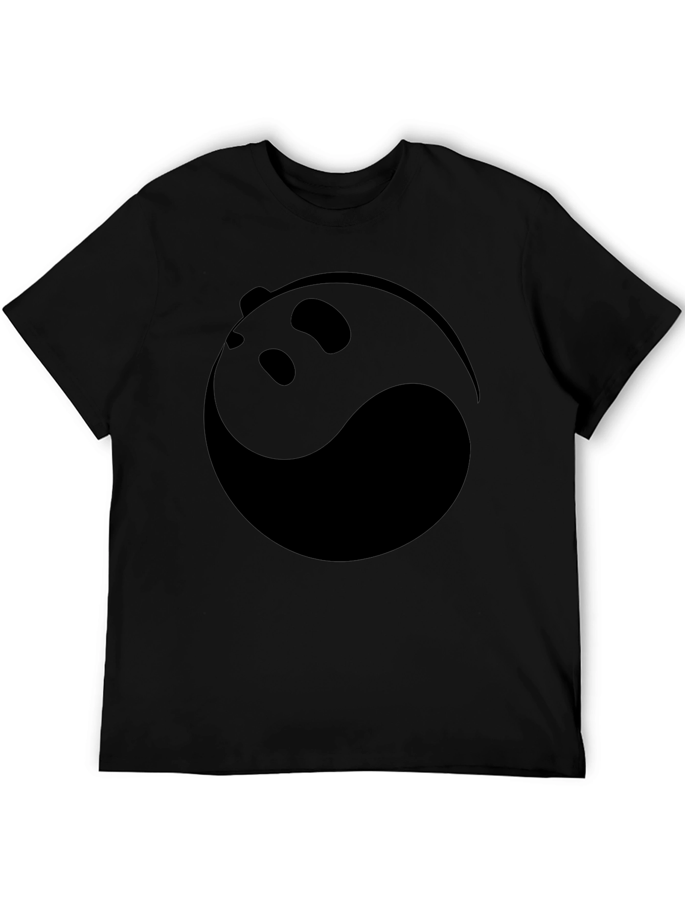 Yin Yang Panda Graphic Tee - Black