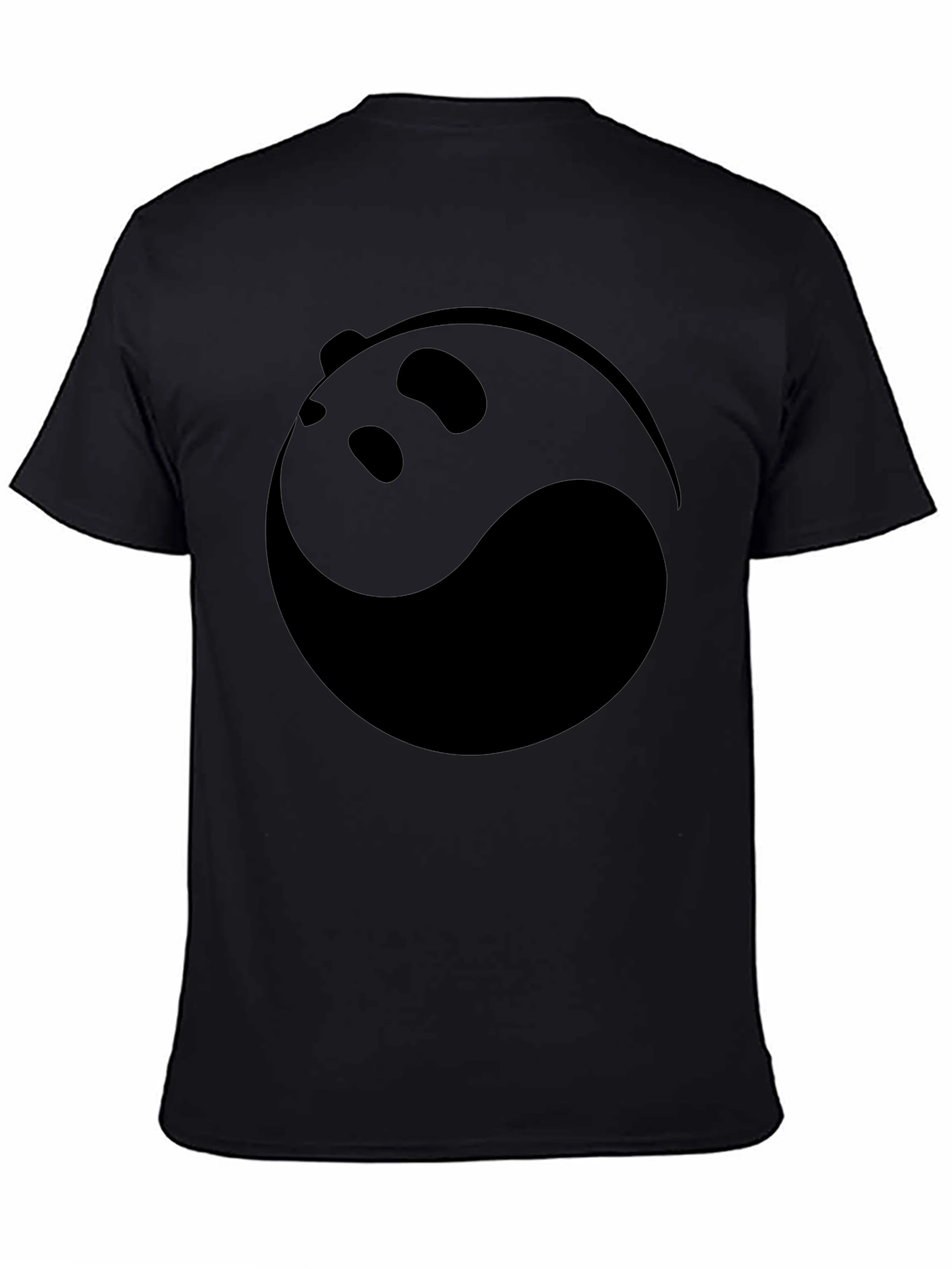 Yin Yang Panda Graphic Tee - Black