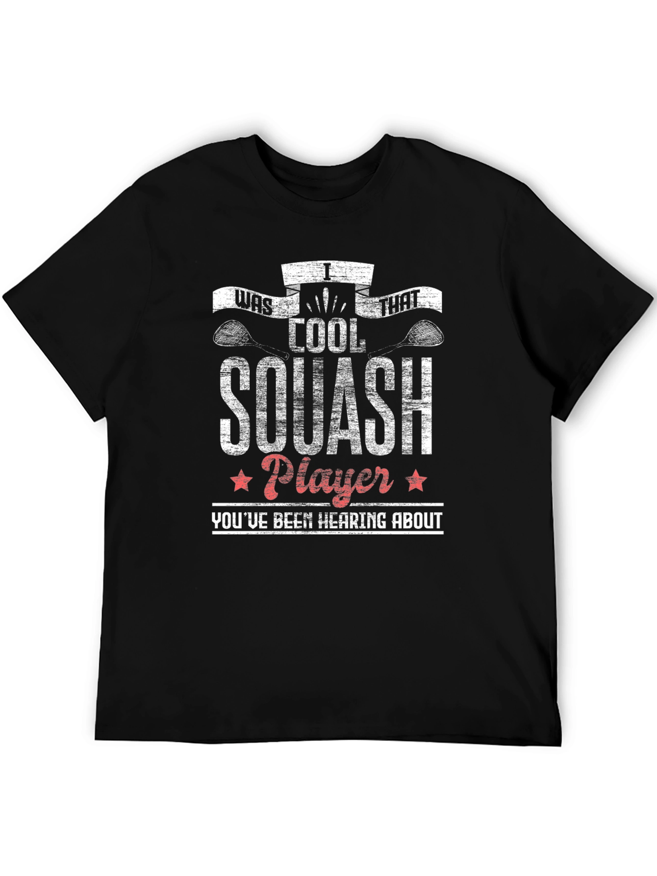 Cool Squash Player Graphic T-Shirt