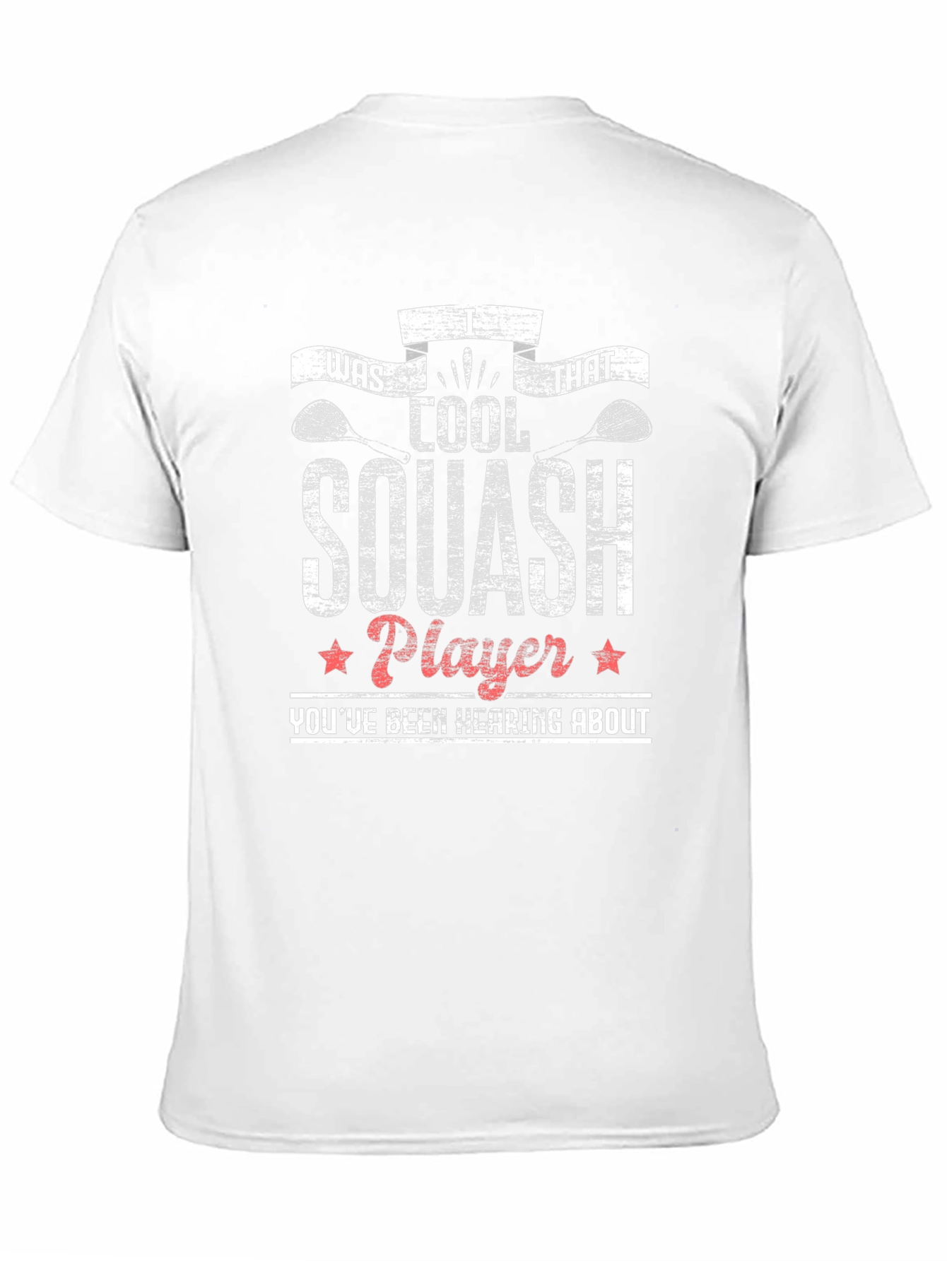Cool Squash Player Graphic T-Shirt