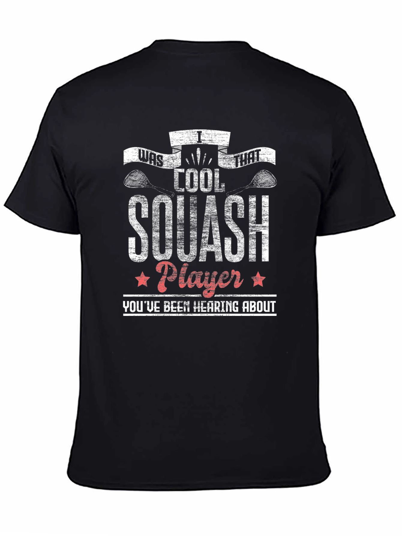 Cool Squash Player Graphic T-Shirt