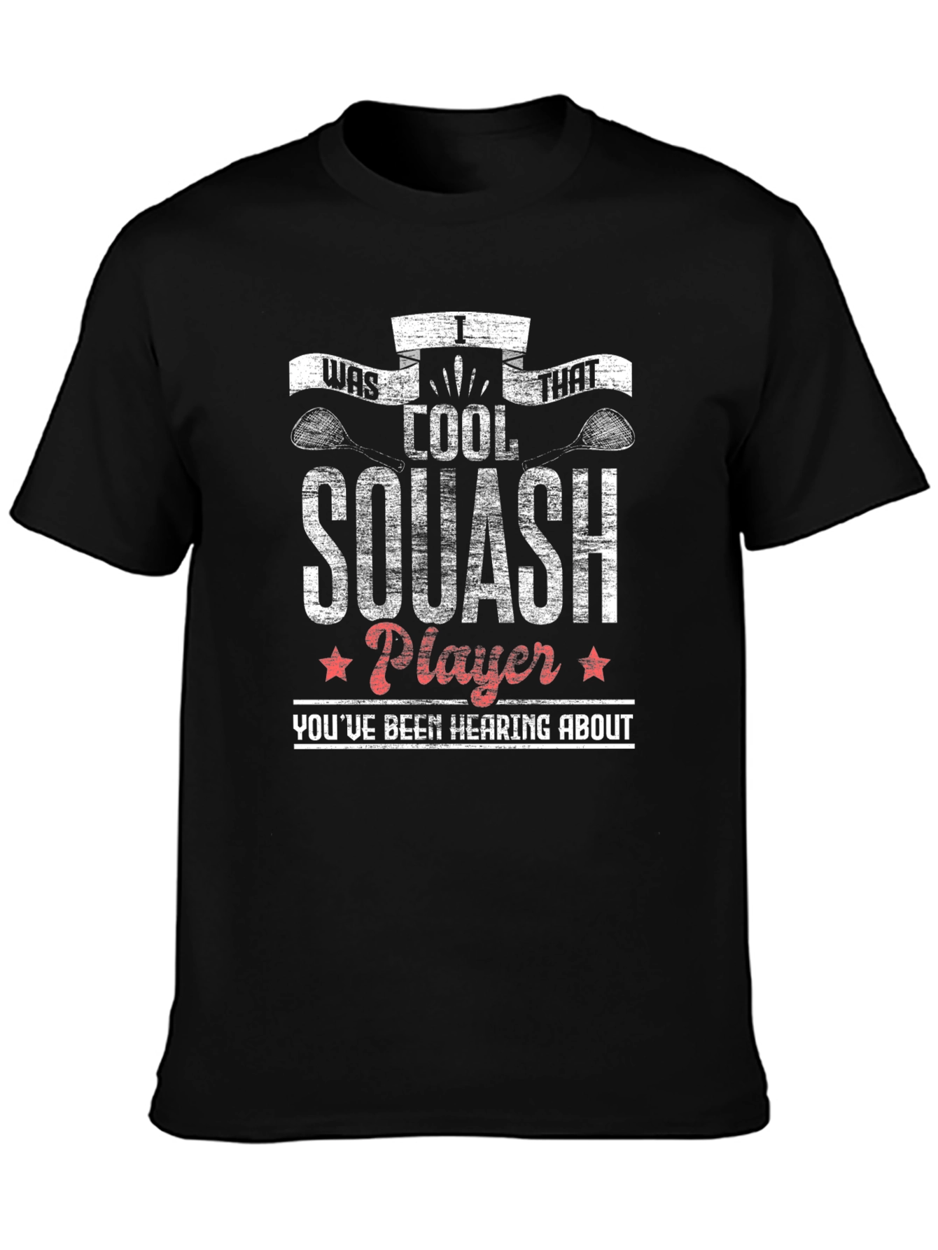 Cool Squash Player Graphic T-Shirt