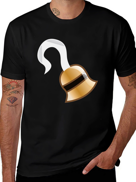 Pirate Hook Graphic Tee - Black Cotton T-Shirt