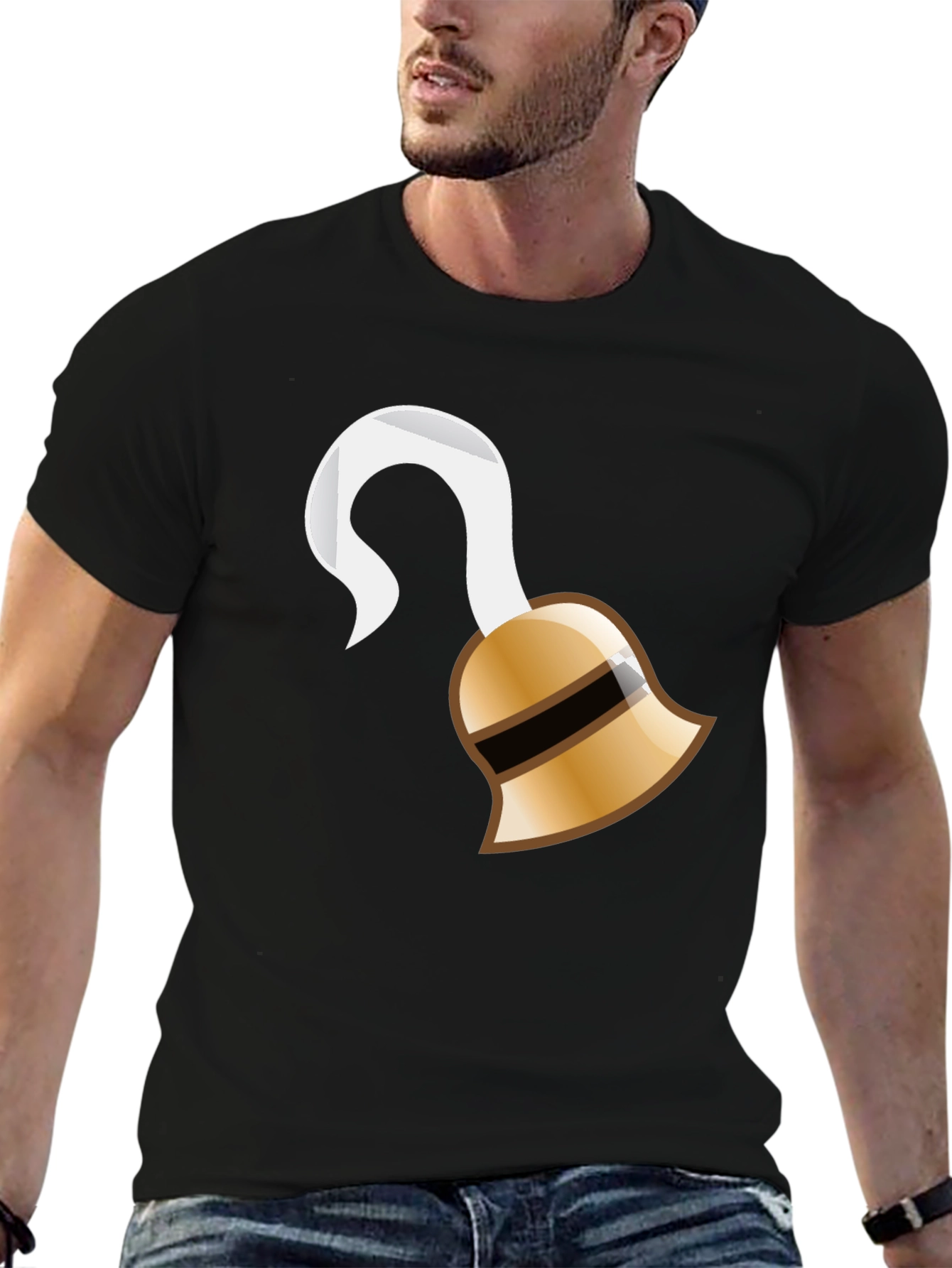 Pirate Hook Graphic Tee - Black Cotton T-Shirt