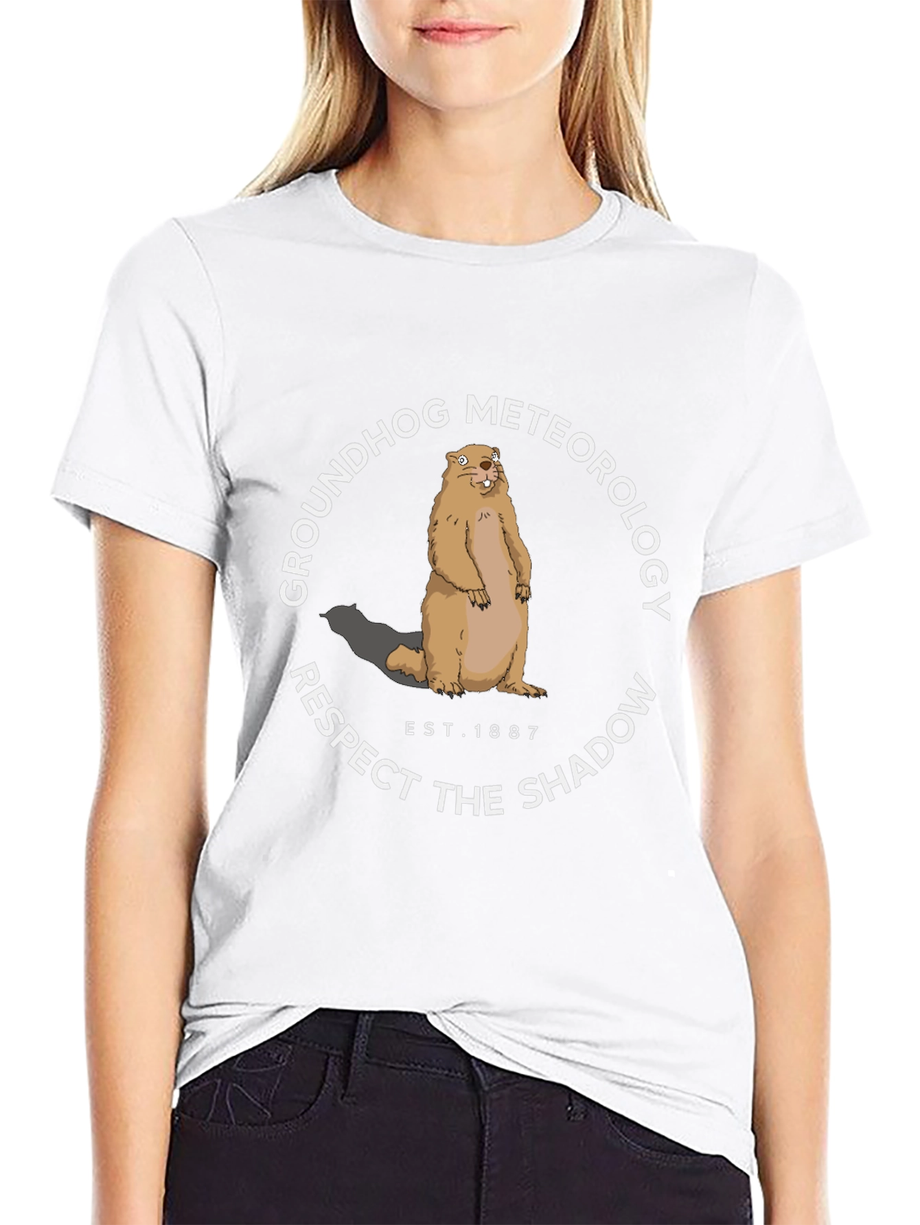 Groundhog Meteorology Respect the Shadow Graphic Tee