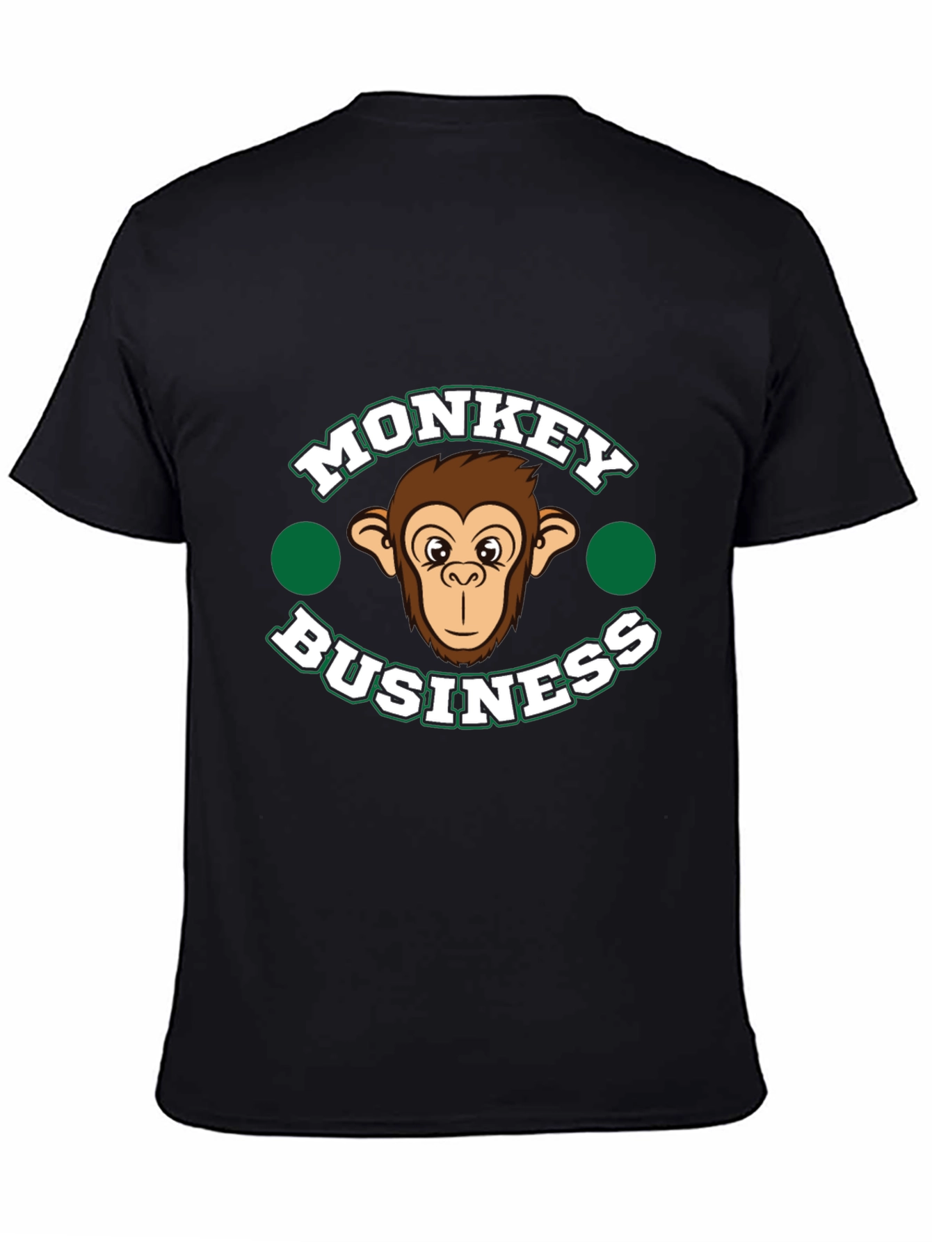 Monkey Business Graphic T-Shirt - Mens Black Tee