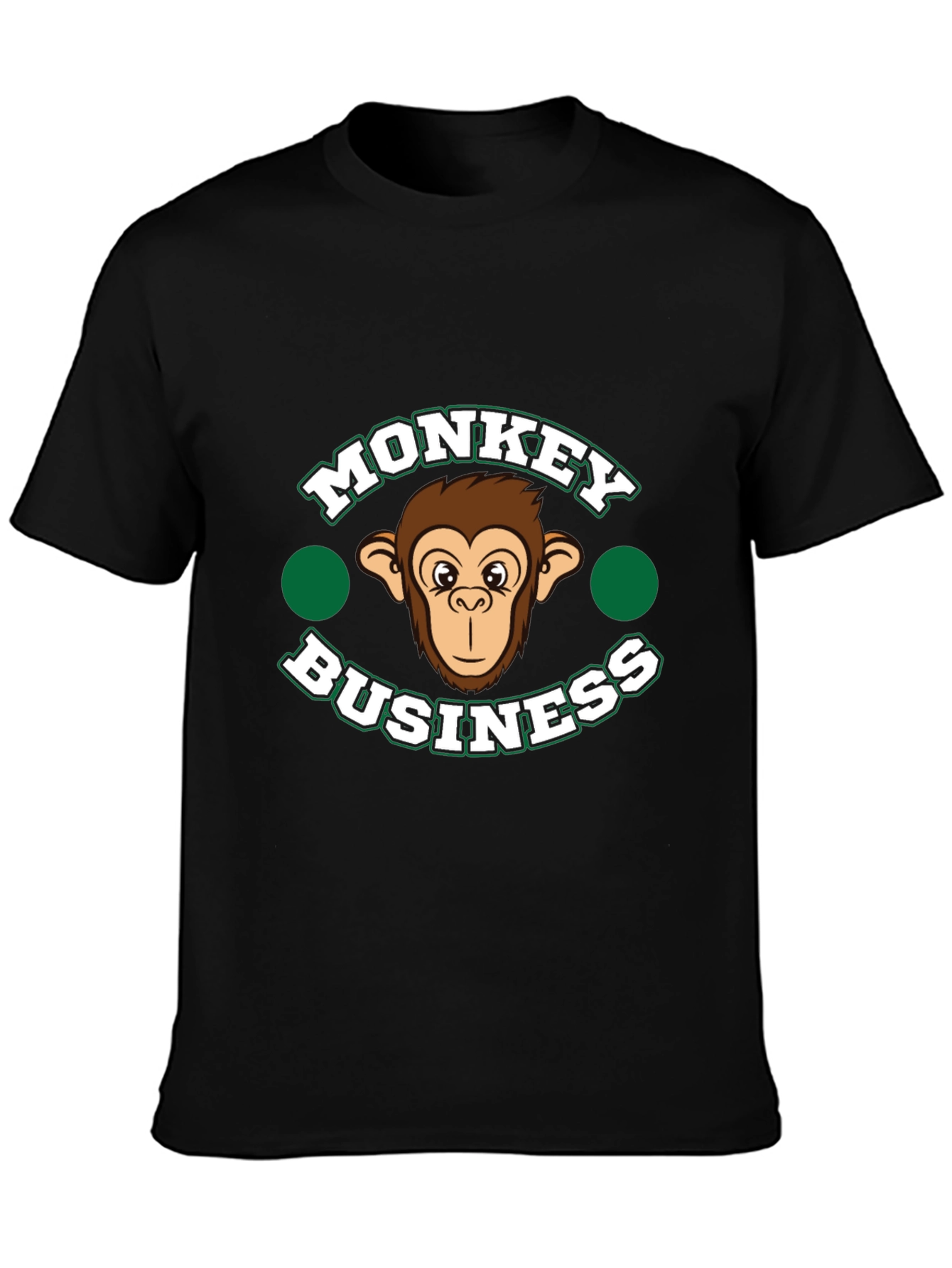 Monkey Business Graphic T-Shirt - Mens Black Tee