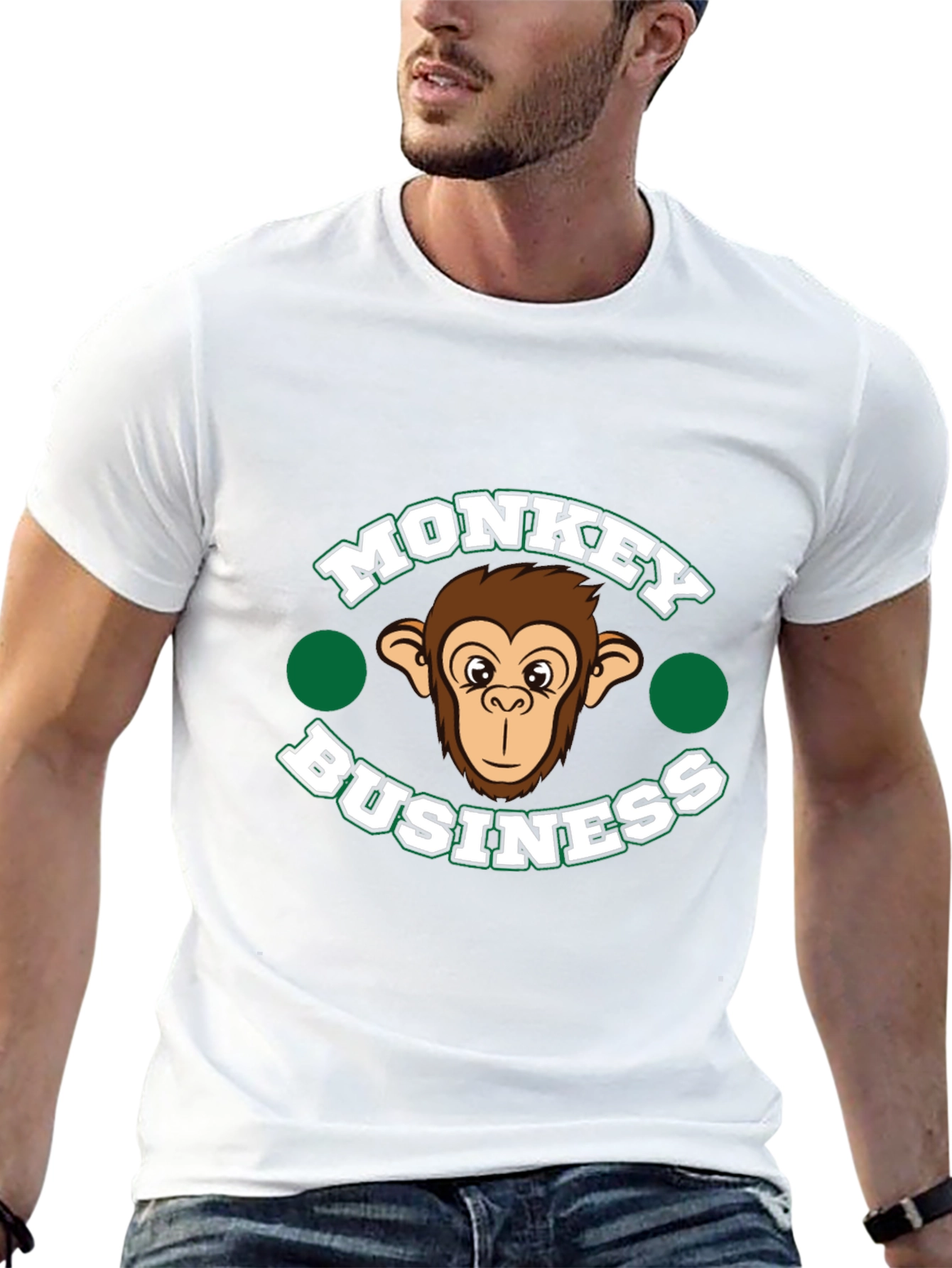 Monkey Business Graphic T-Shirt - Mens Black Tee