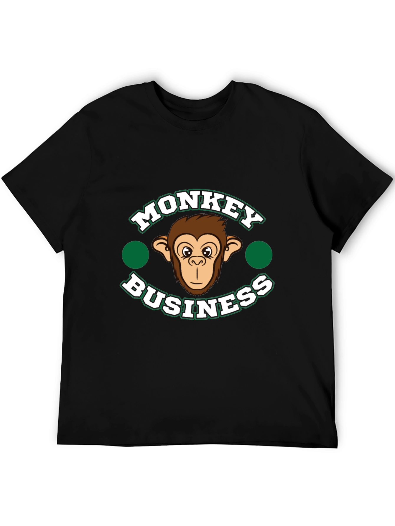 Monkey Business Graphic T-Shirt - Mens Black Tee