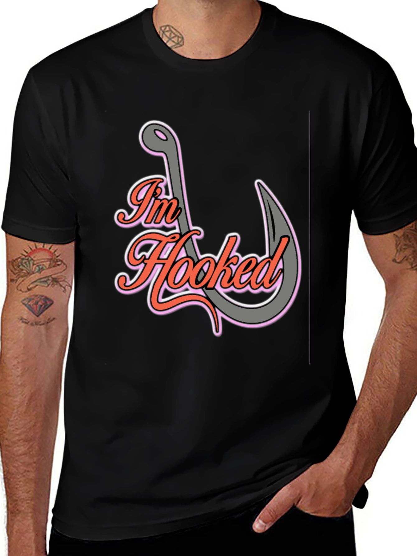 Im Hooked Graphic Tee - Fishing Enthusiast T-Shirt