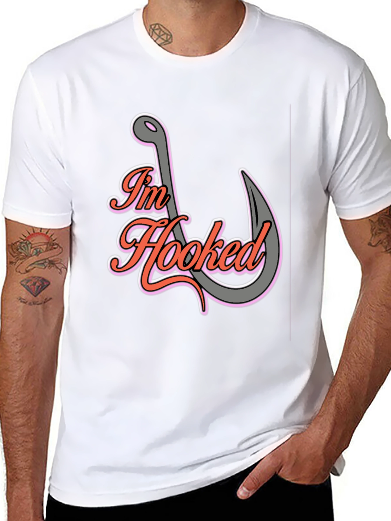 Im Hooked Graphic Tee - Fishing Enthusiast T-Shirt