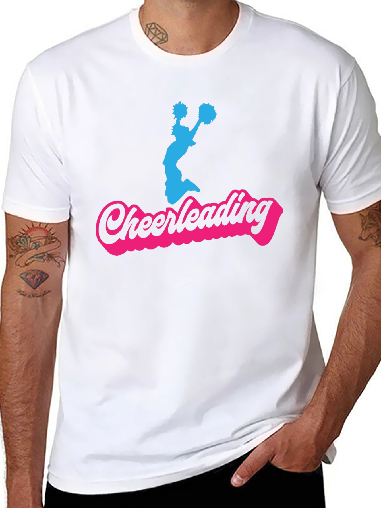 Cheerleading Graphic T-Shirt - Black