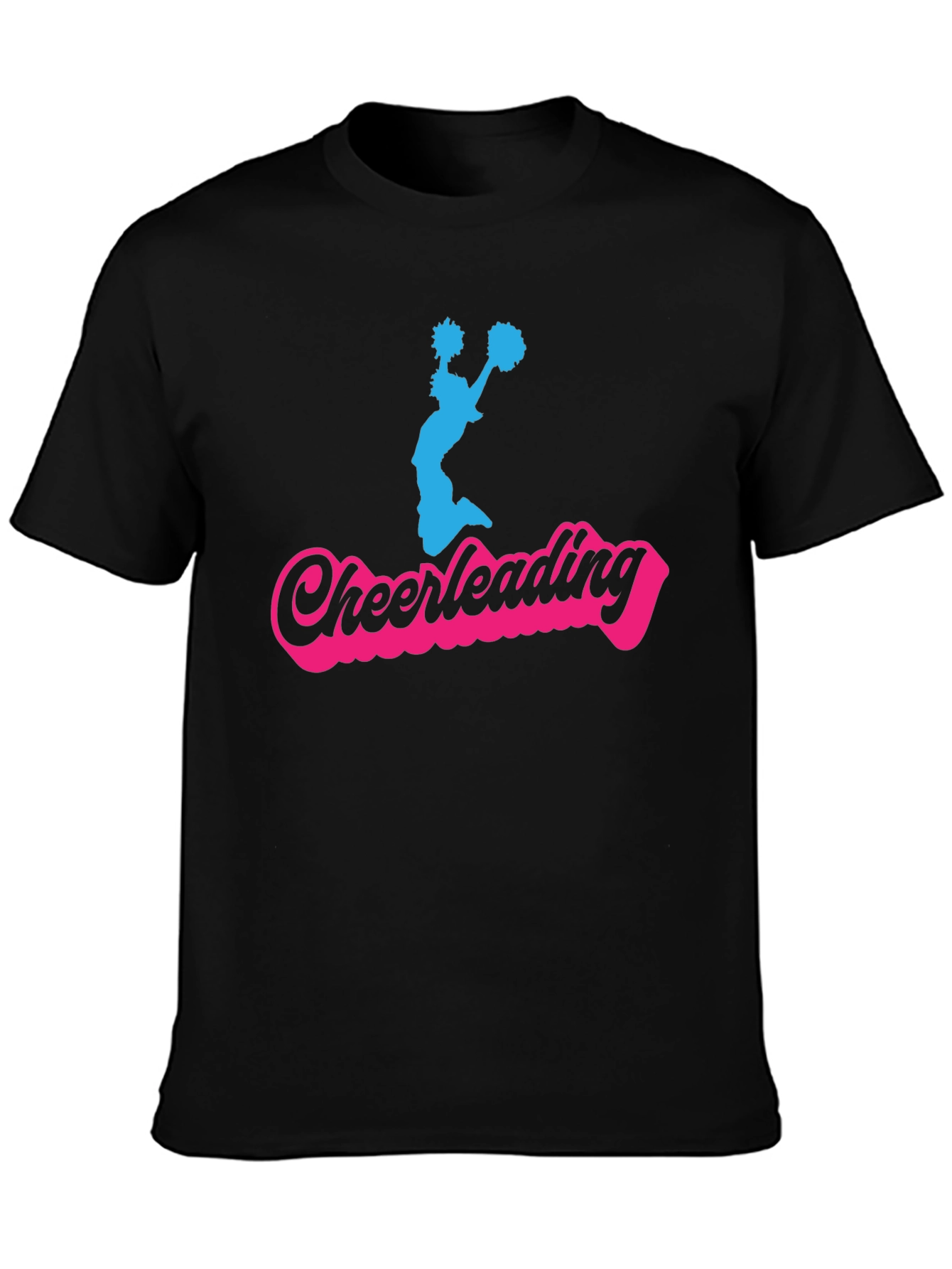 Cheerleading Graphic T-Shirt - Black