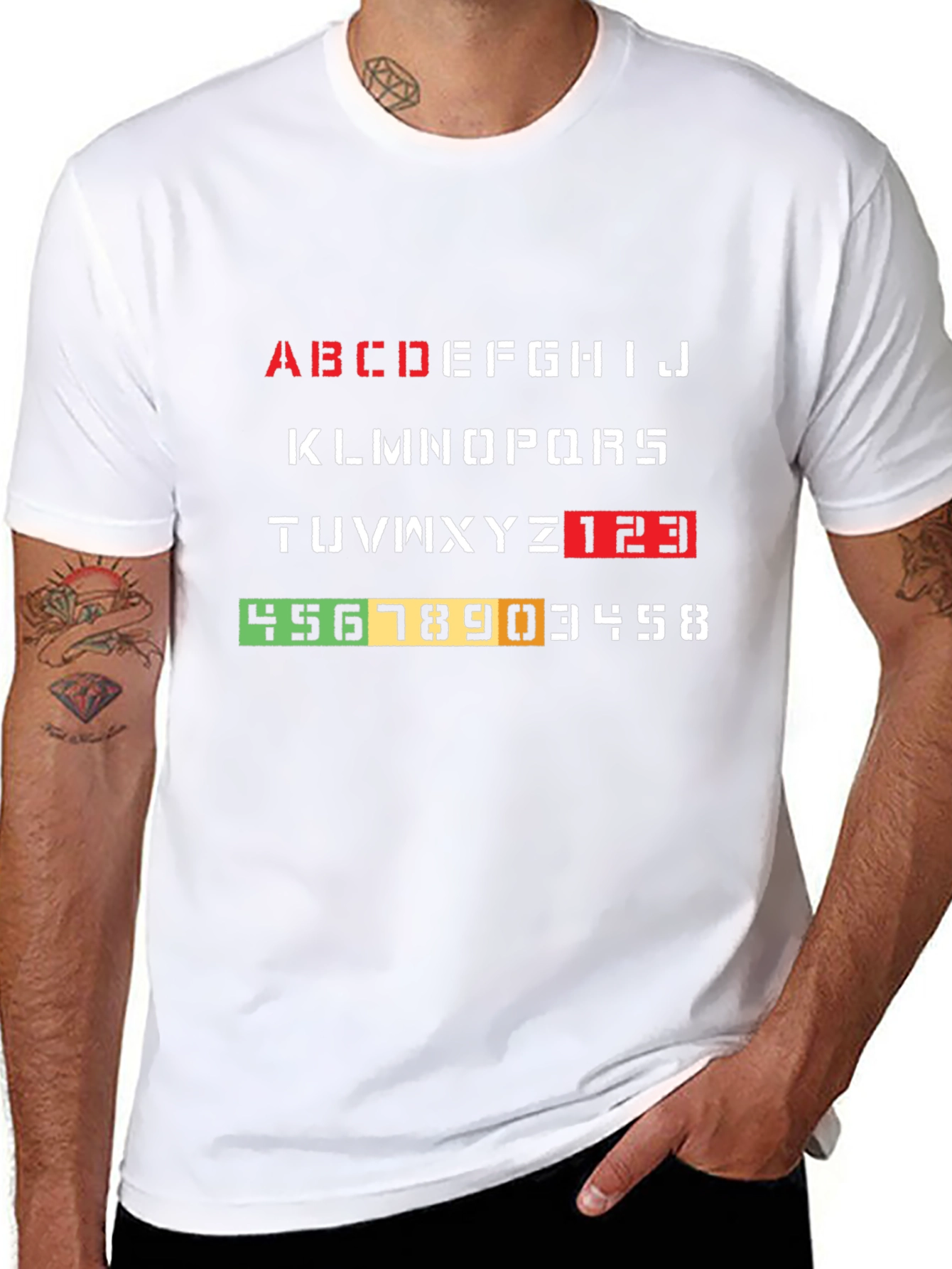 Alphabet & Number Tee