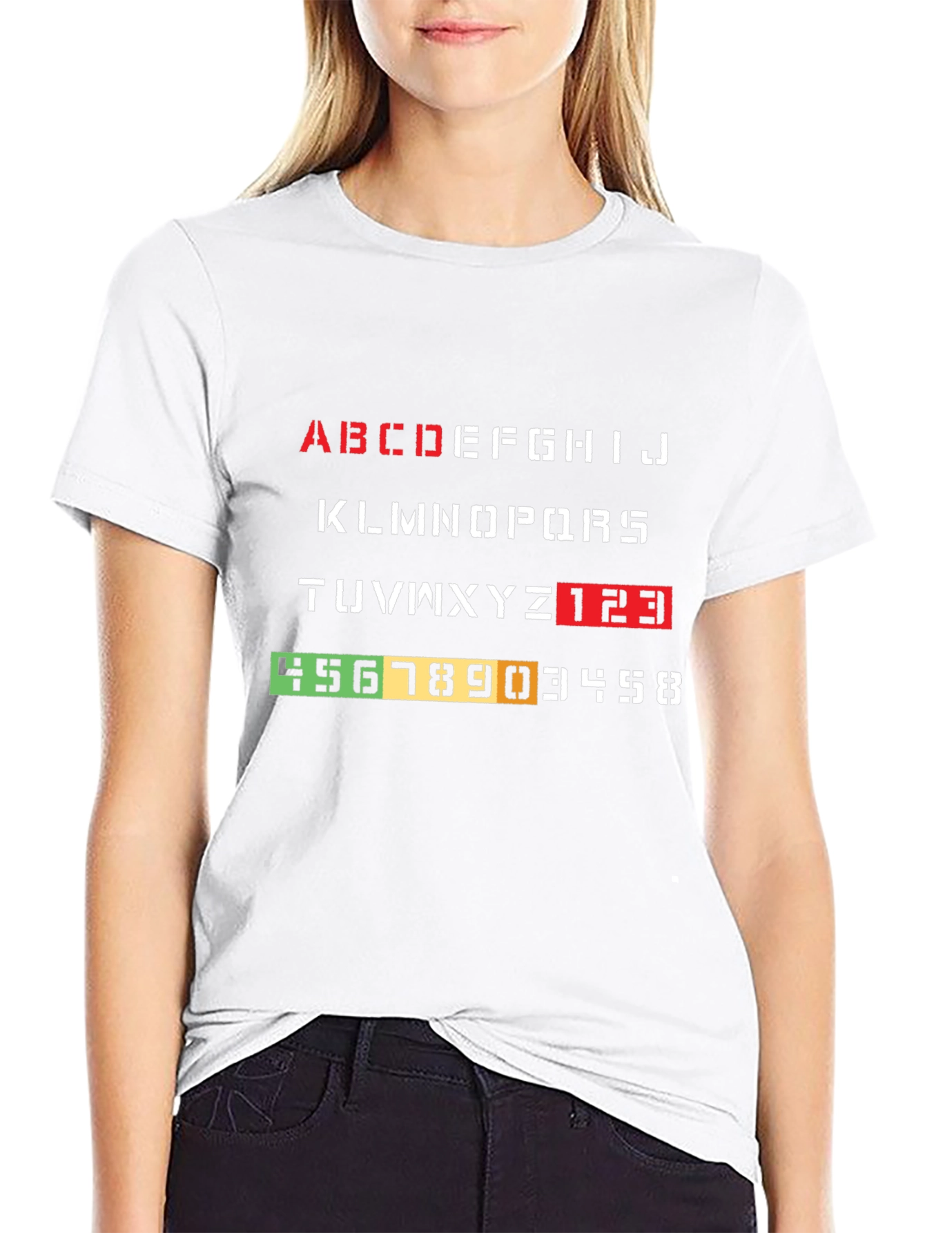Alphabet & Number Tee