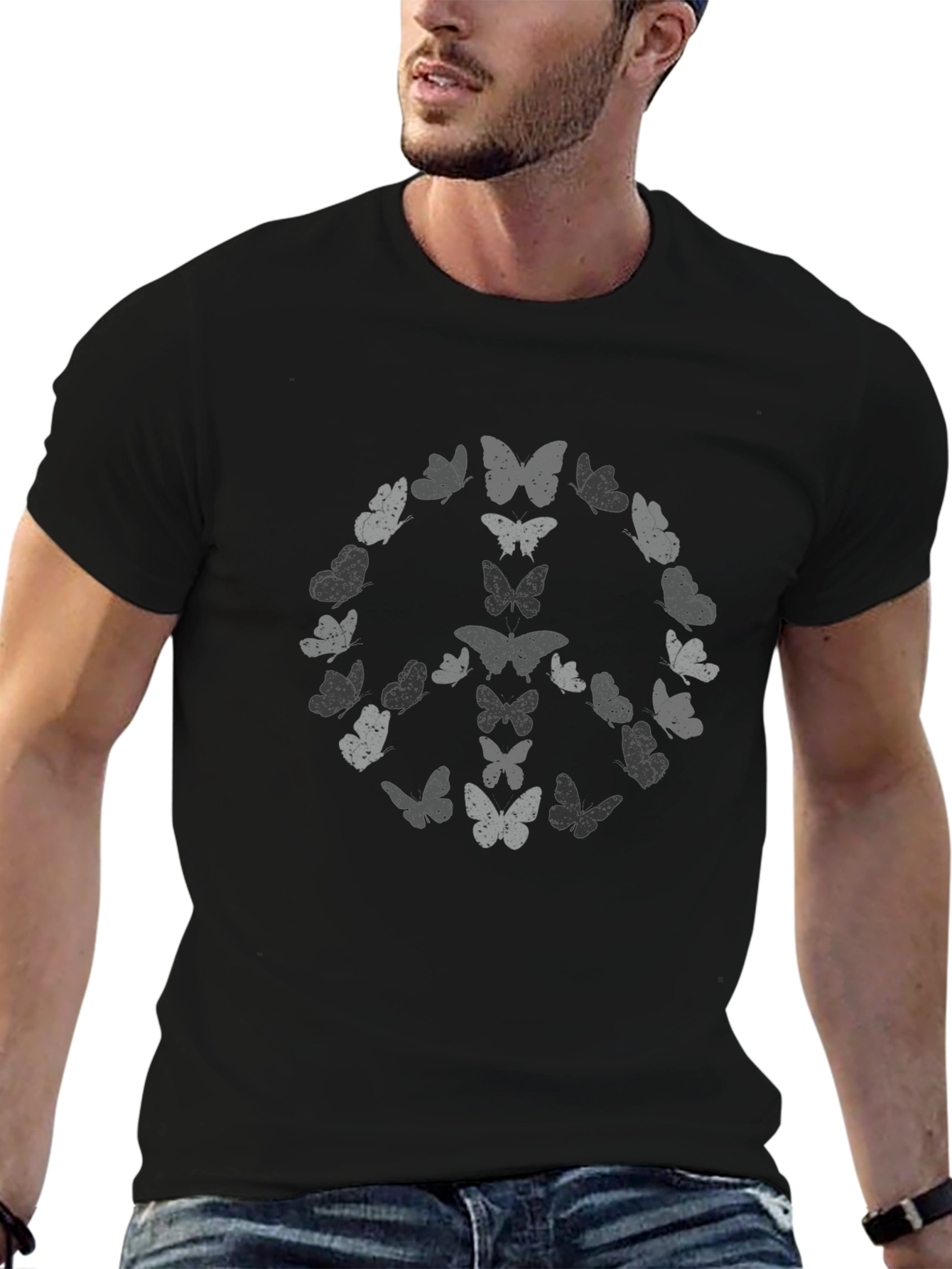 Butterfly Peace Sign Graphic Tee