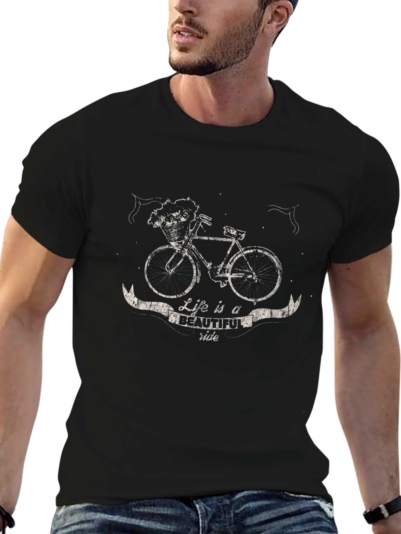 Life is a Beautiful Ride Bicycle Graphic Tee