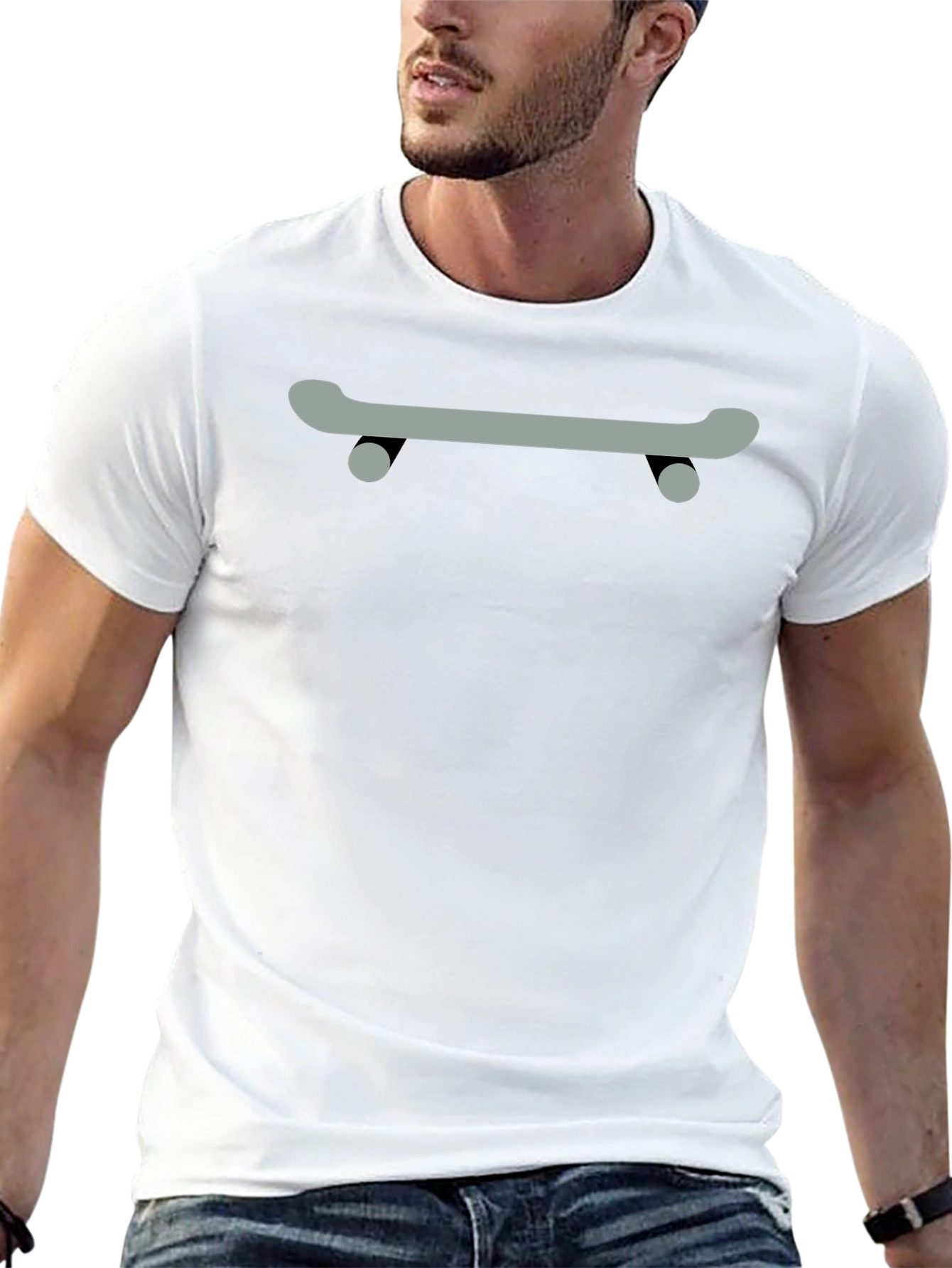 Cool Skateboard Graphic Tee - Black