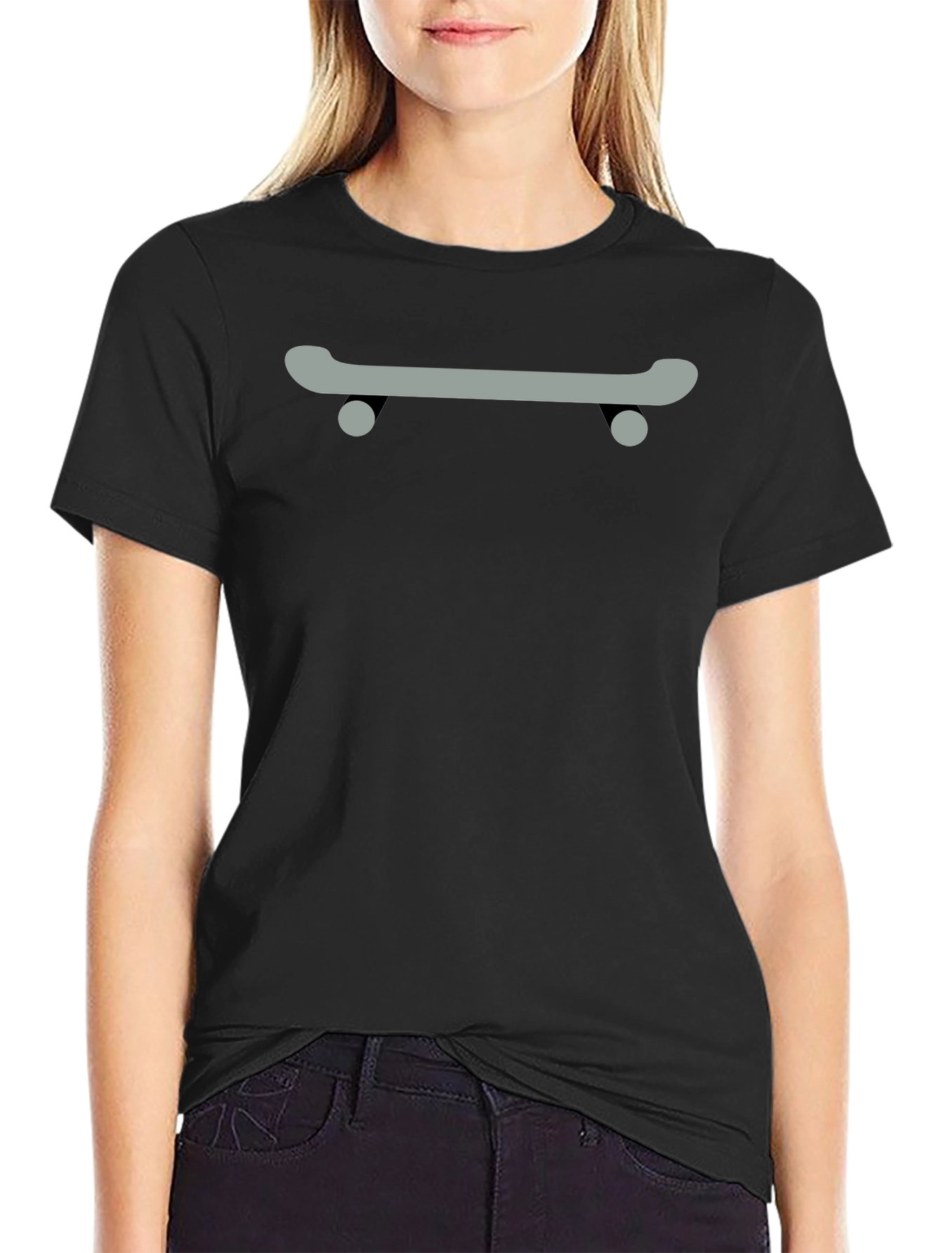 Cool Skateboard Graphic Tee - Black