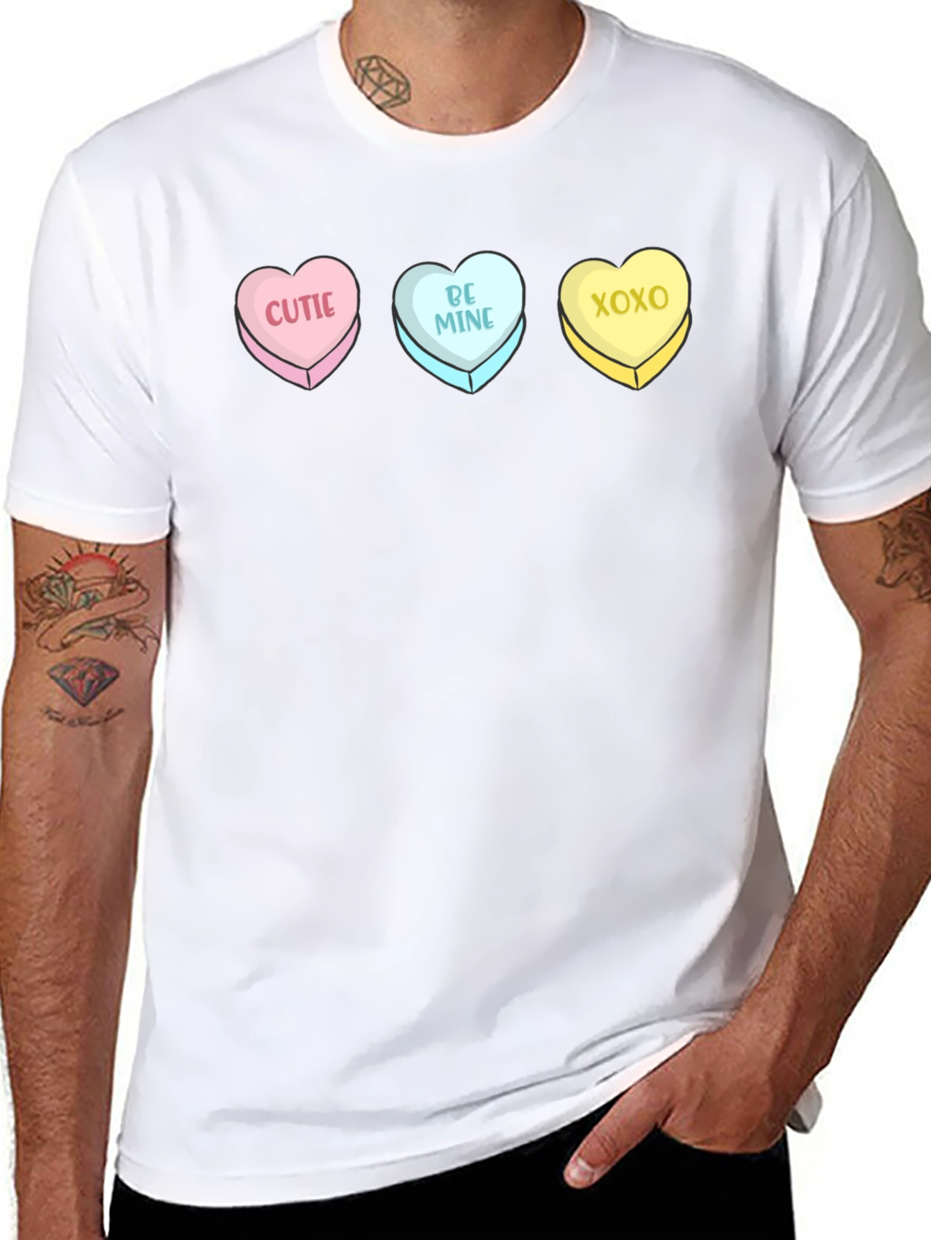 Sweetheart Candy Conversation Hearts Valentines Day Graphic T-Shirt