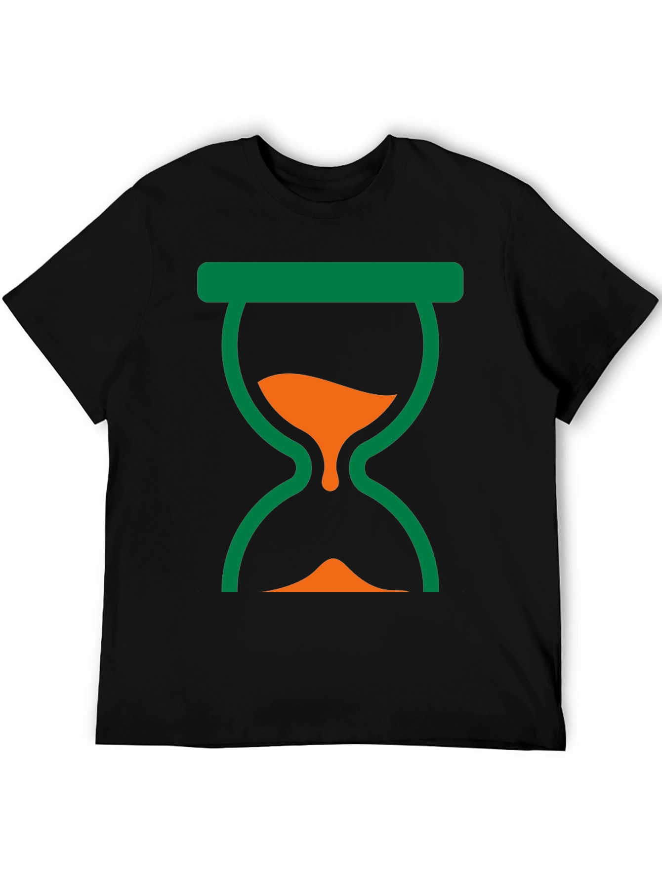Hourglass Graphic Tee - Trendy Black T-Shirt
