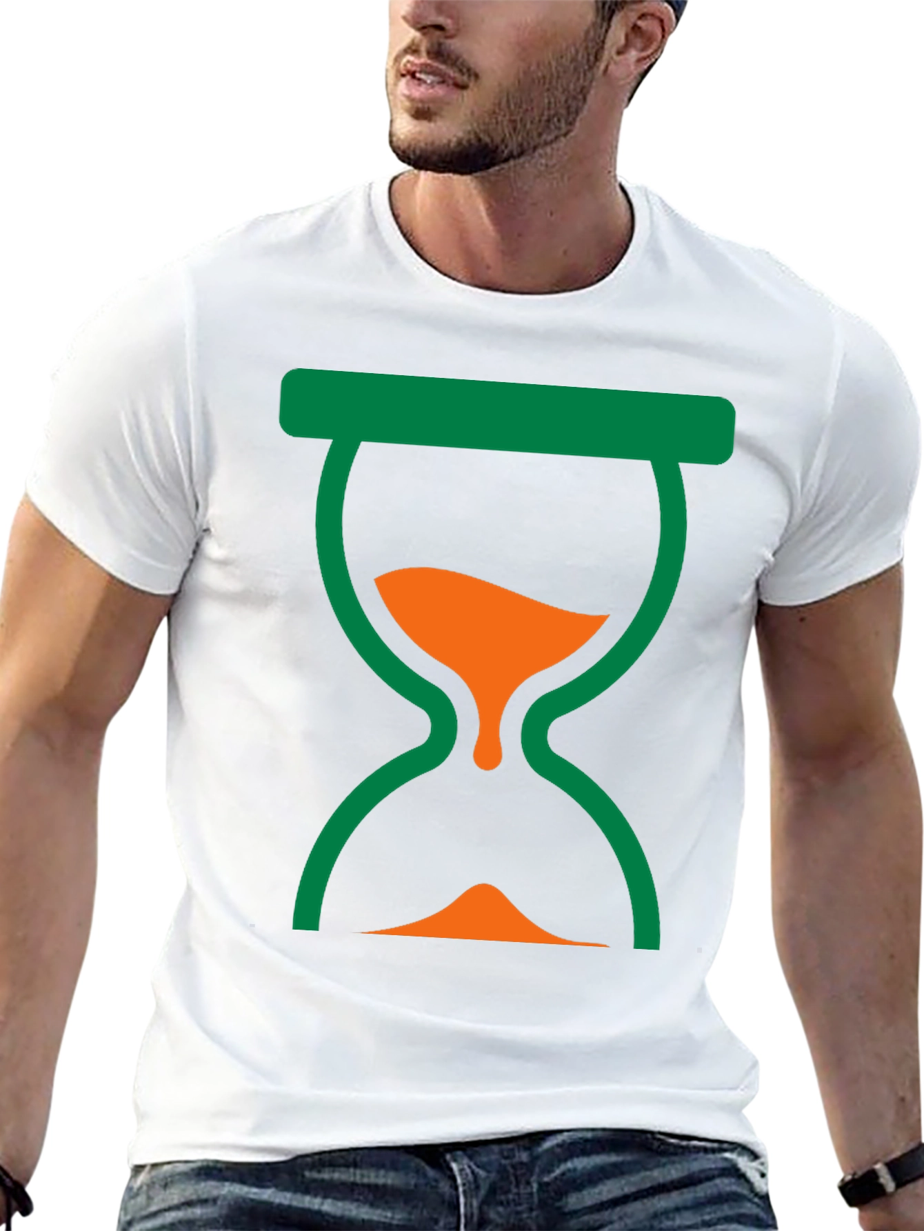 Hourglass Graphic Tee - Trendy Black T-Shirt