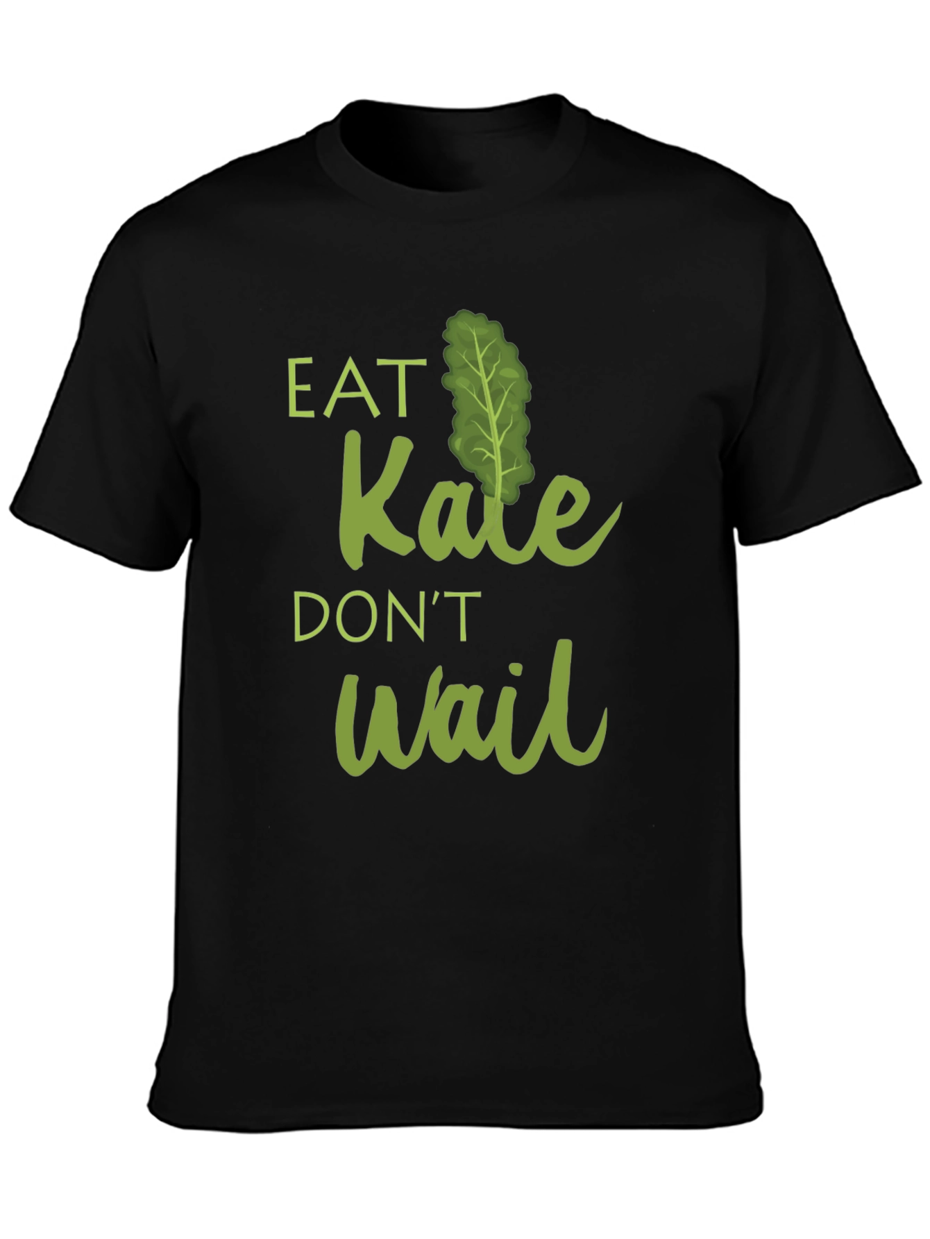 Eat Kale Dont Wait Graphic T-Shirt