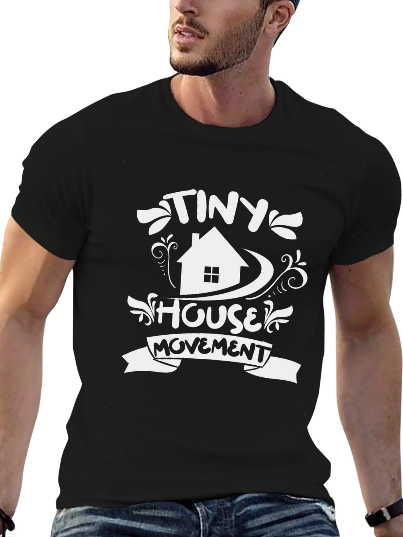 Tiny House Movement T-Shirt - Black Cotton Tee