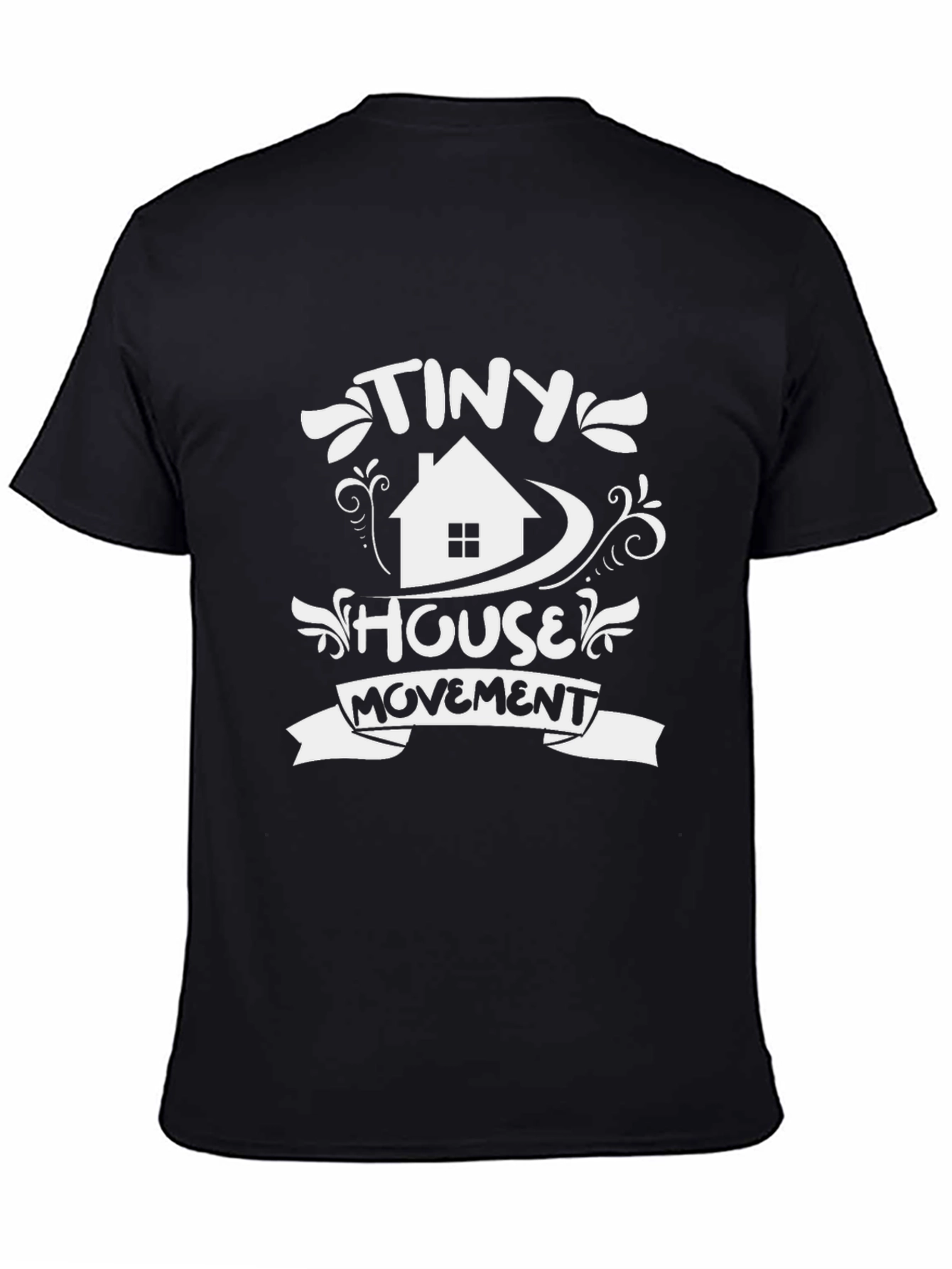 Tiny House Movement T-Shirt - Black Cotton Tee