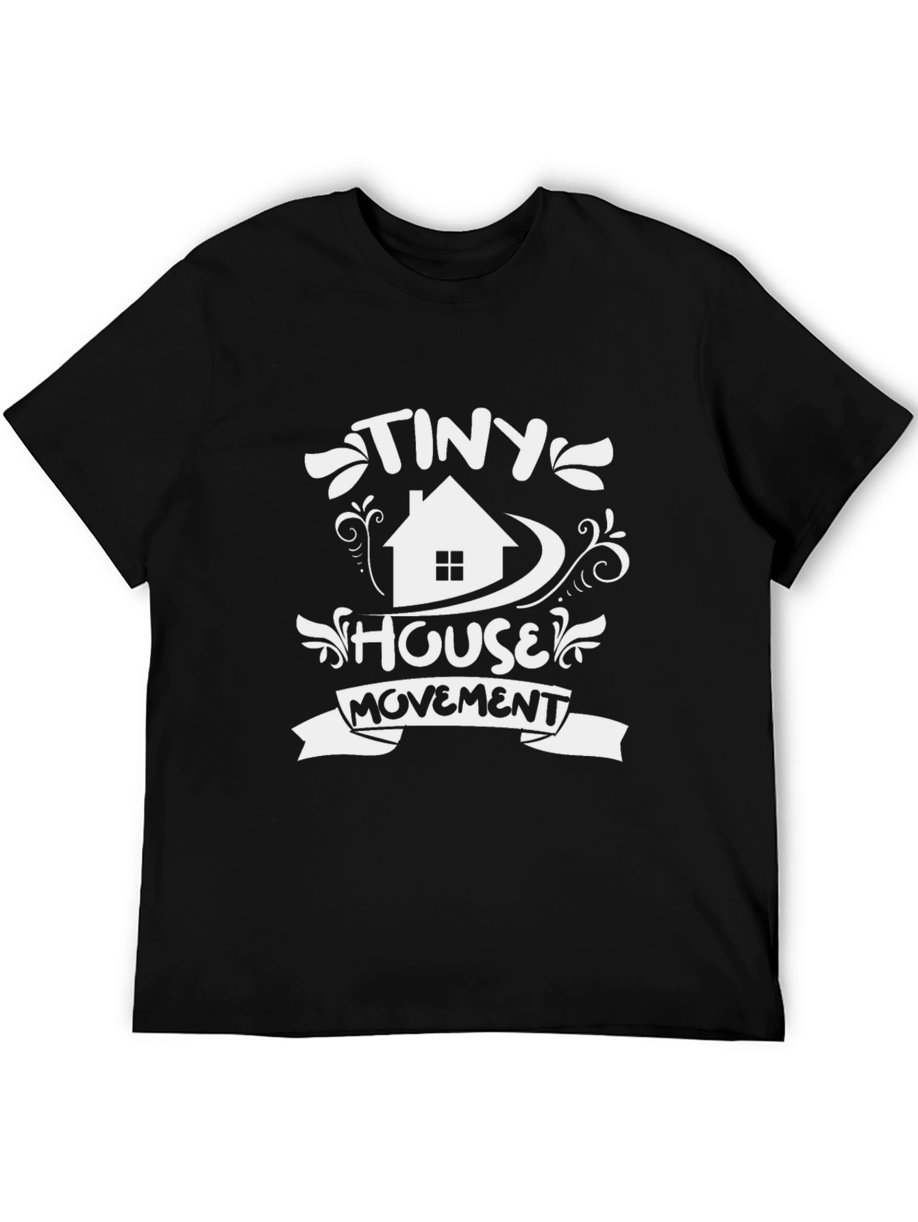 Tiny House Movement T-Shirt - Black Cotton Tee