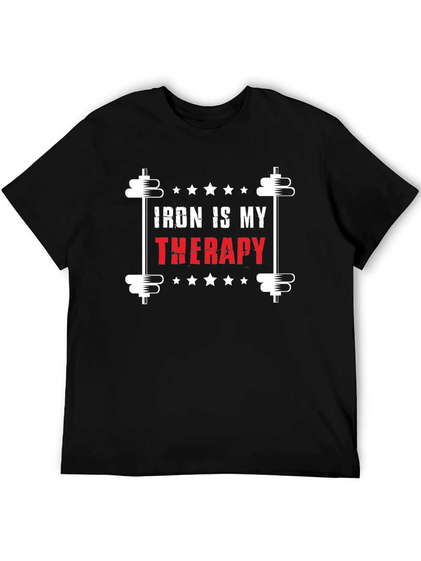 Iron is My Therapy Black T-Shirt
